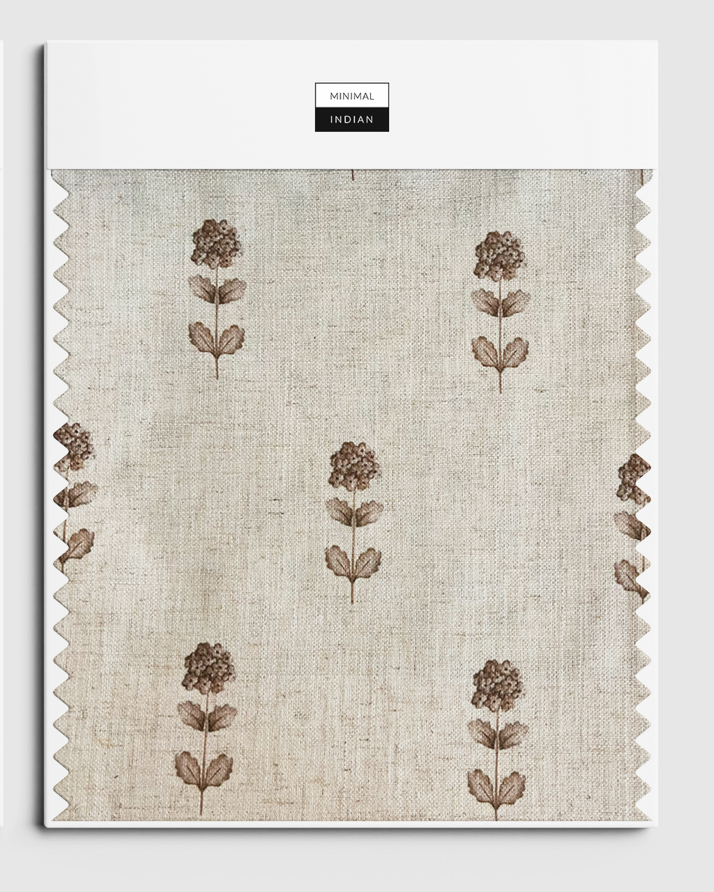 French Flora Fabric, Brown