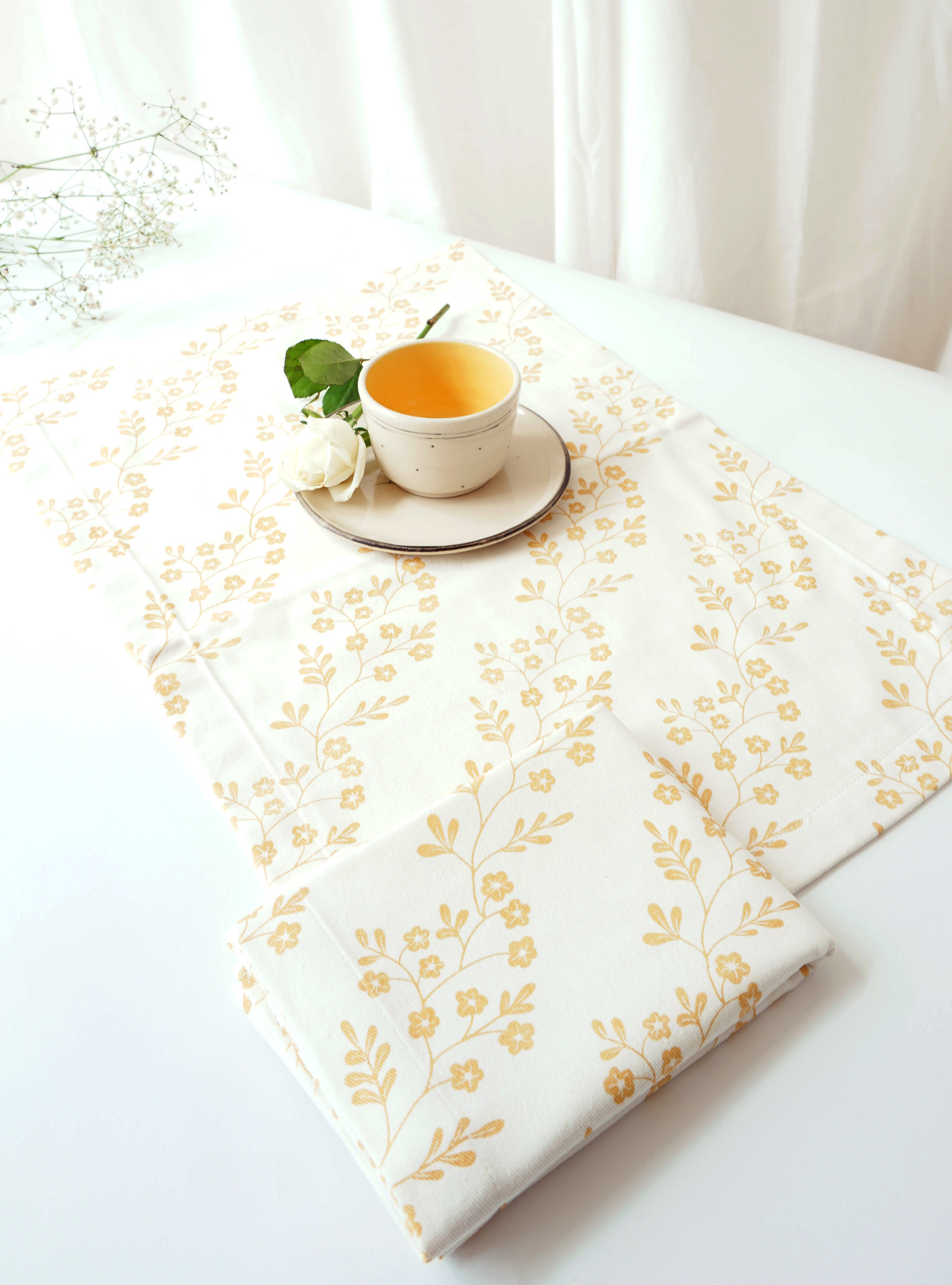 Chameli Tablemats, Yellow (Set of 4)