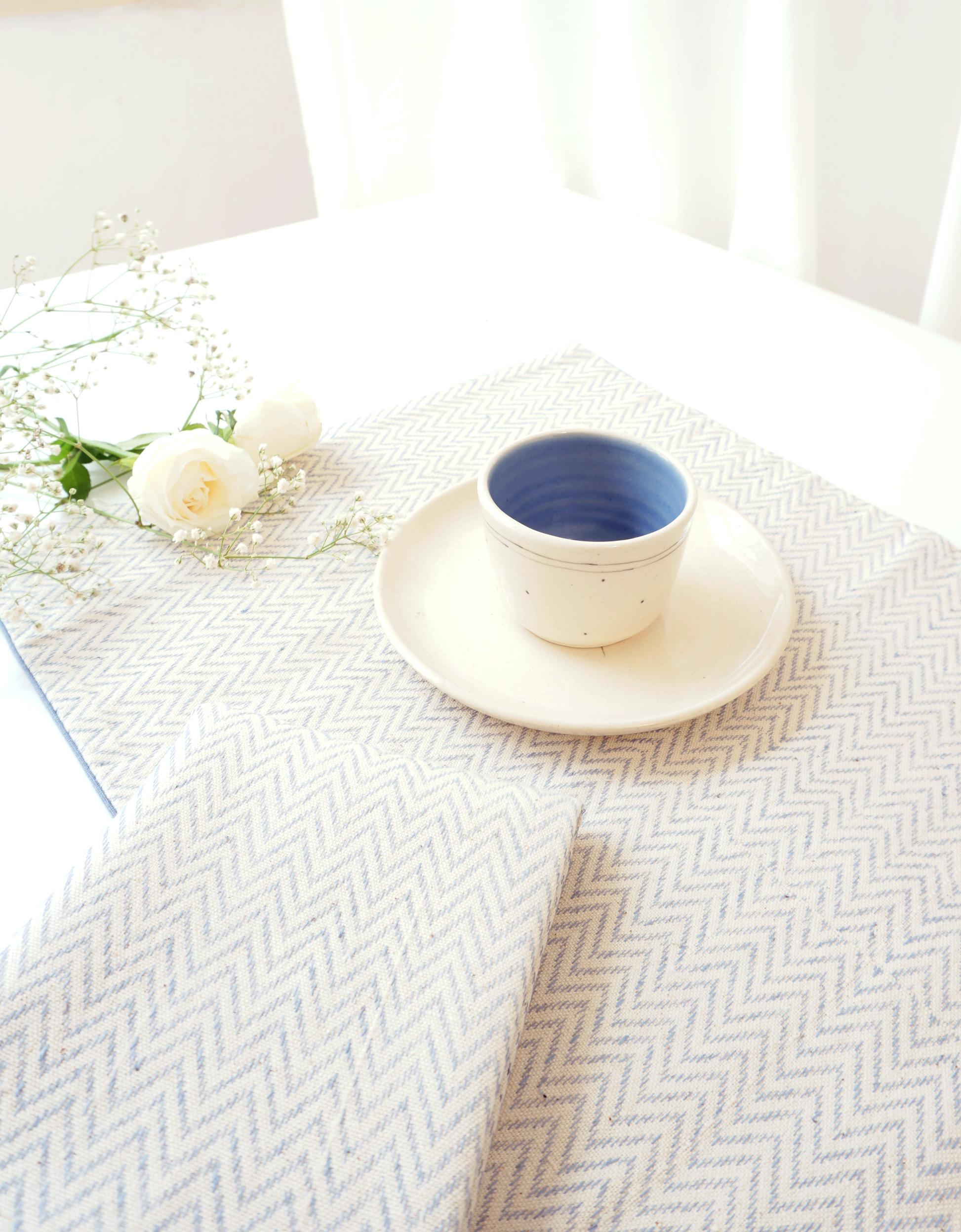 Chevron Tablemats, Blue (Set of 2)