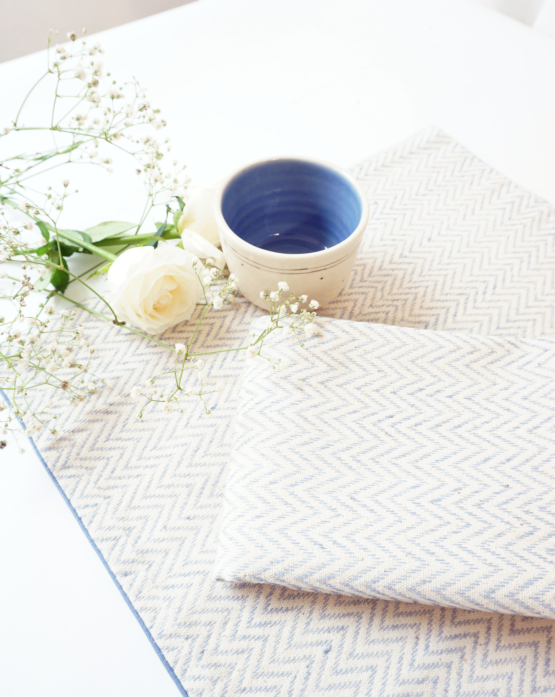 Chevron Tablemats, Blue (Set of 2)