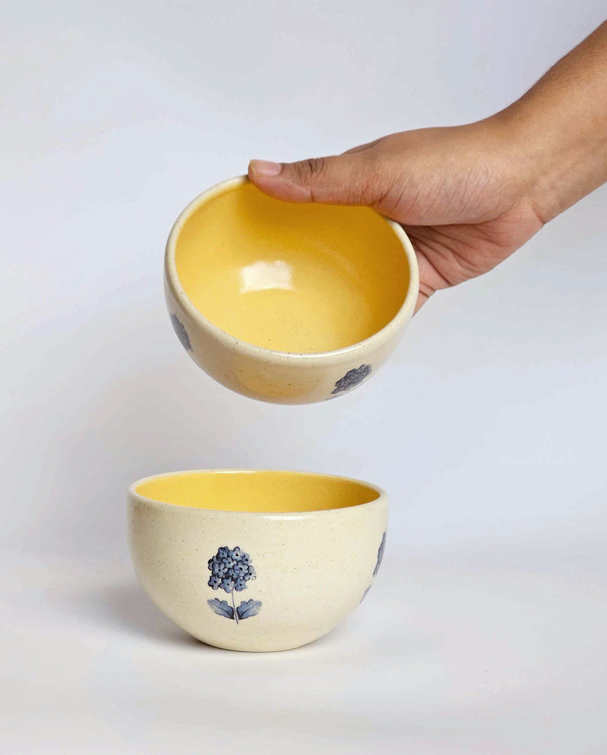 French Flora Soup Bowls Musterd (Set of 2)