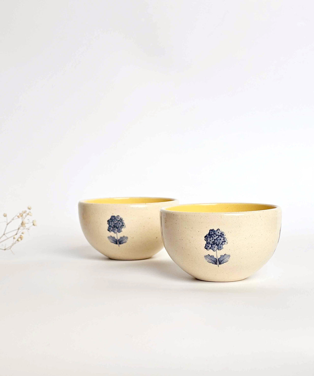 French Flora Soup Bowls Musterd (Set of 2)