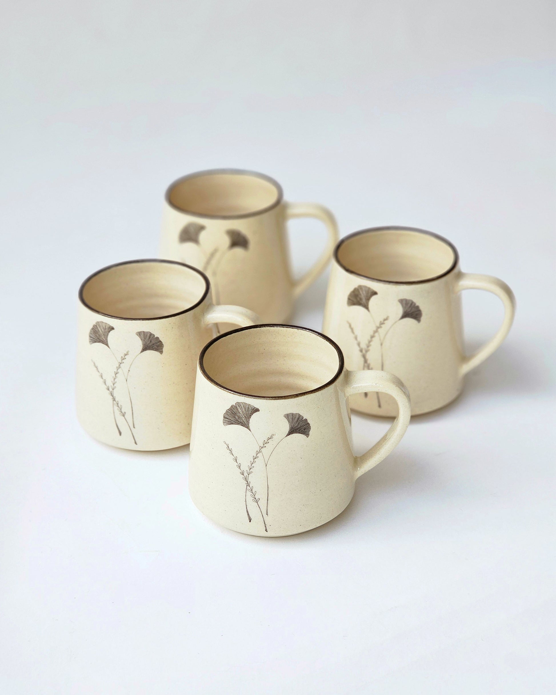 Gingko Coffee Mugs (Set of 2)