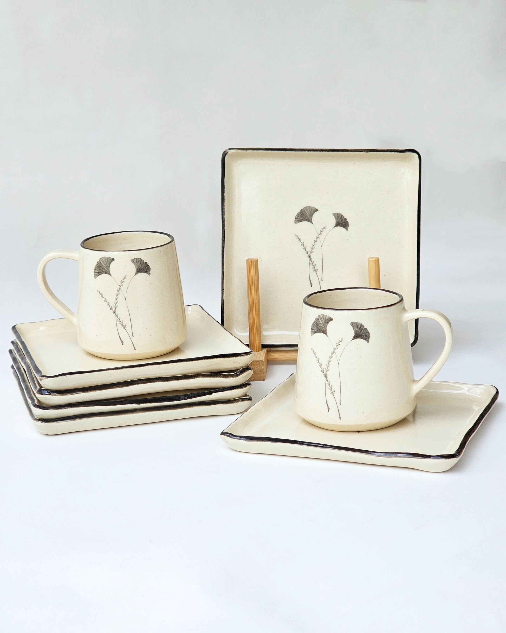 Gingko Coffee Mugs (Set of 2)