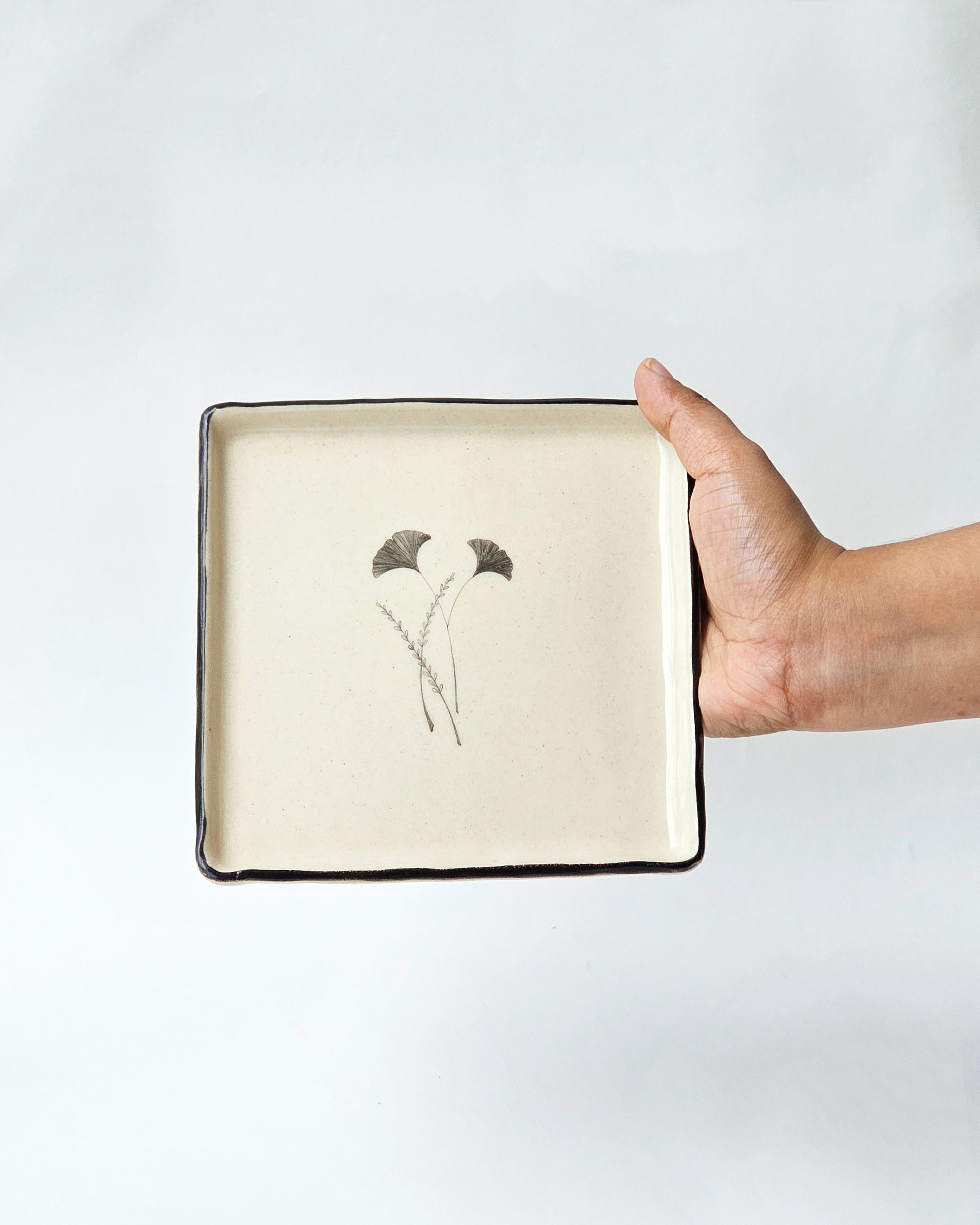 Gingko Square Platter (1 Piece)