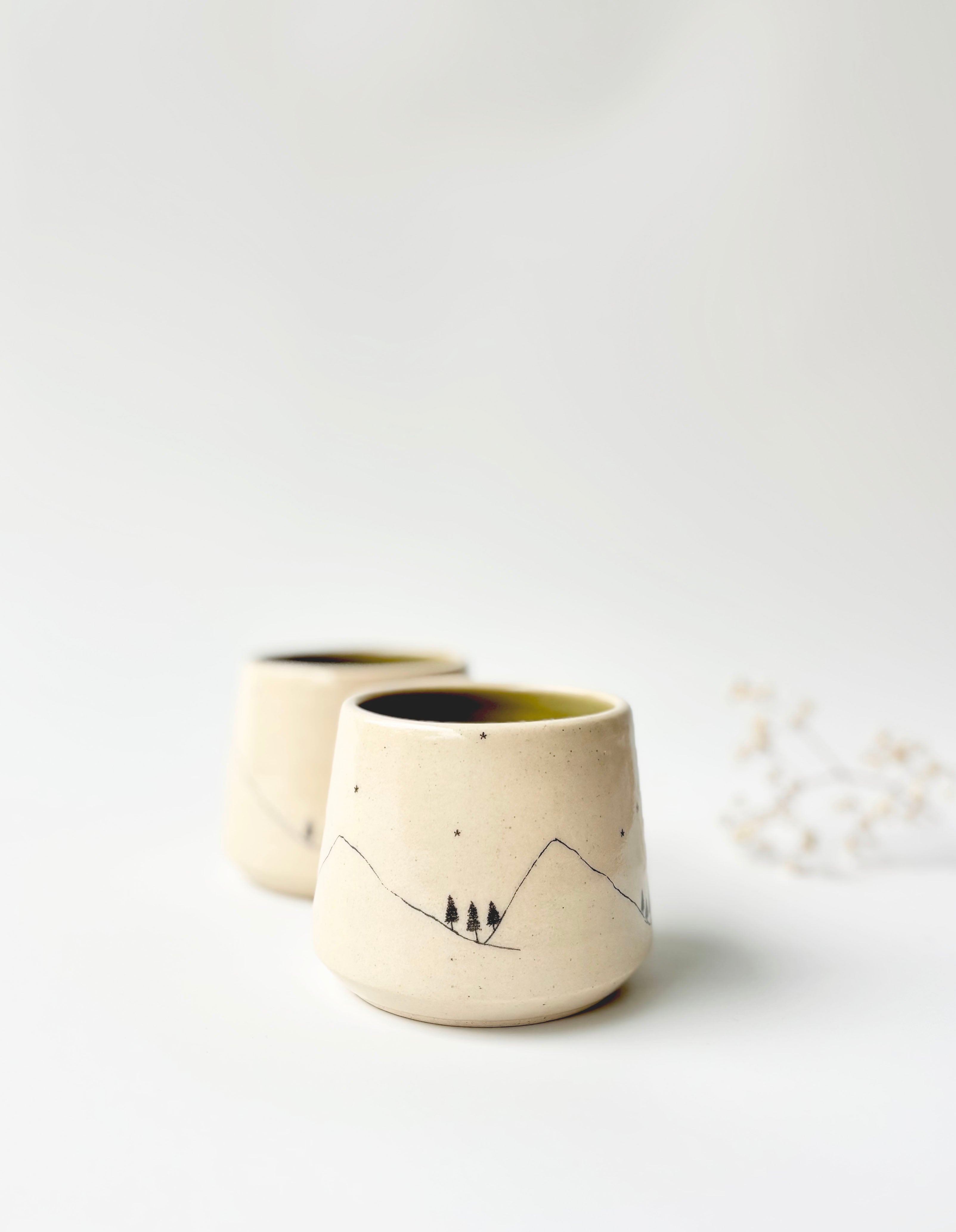 Hills Goblets, Olive (Set of 2)