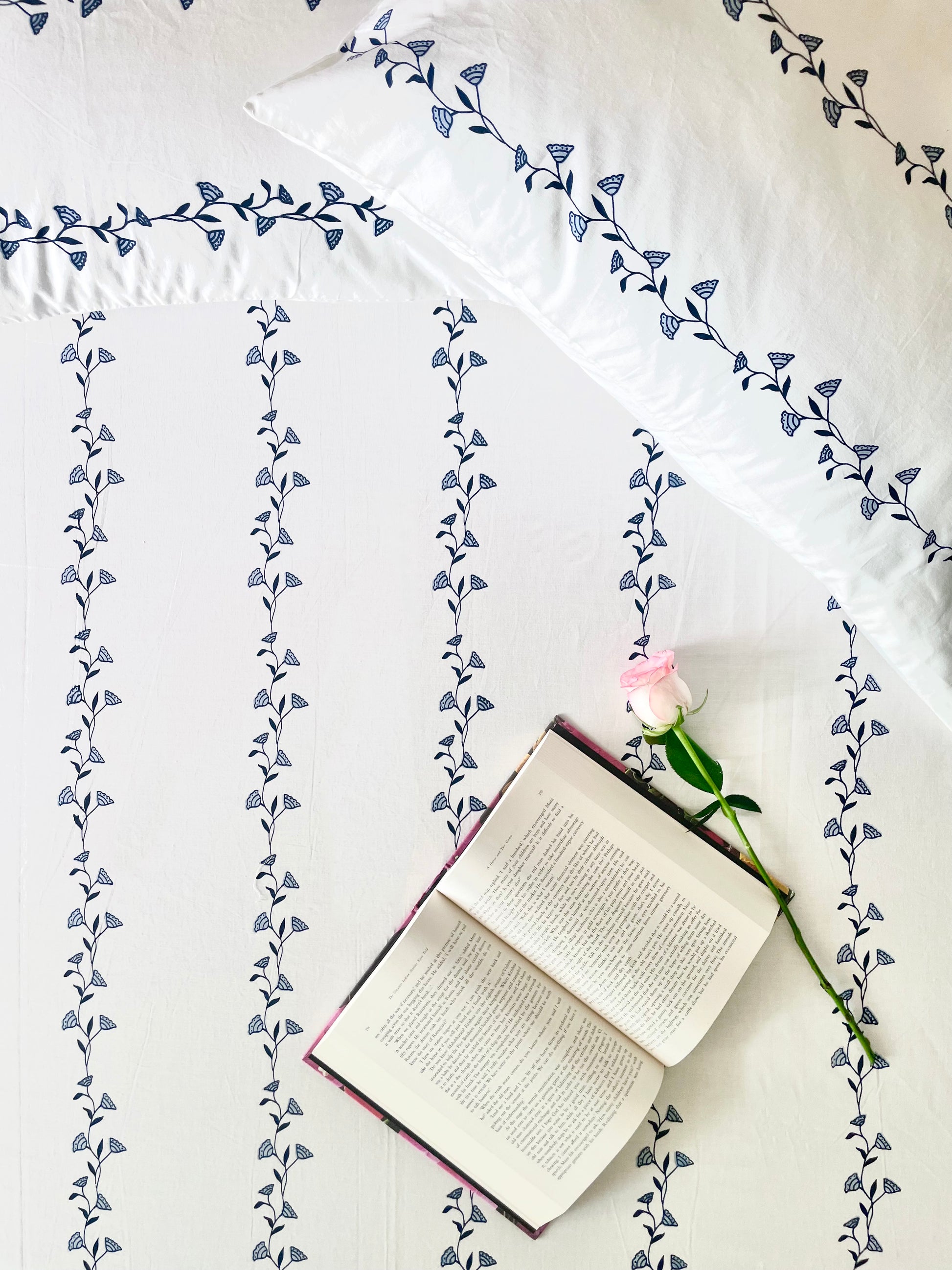 Bougainvillea Bedsheet and Pillow Covers