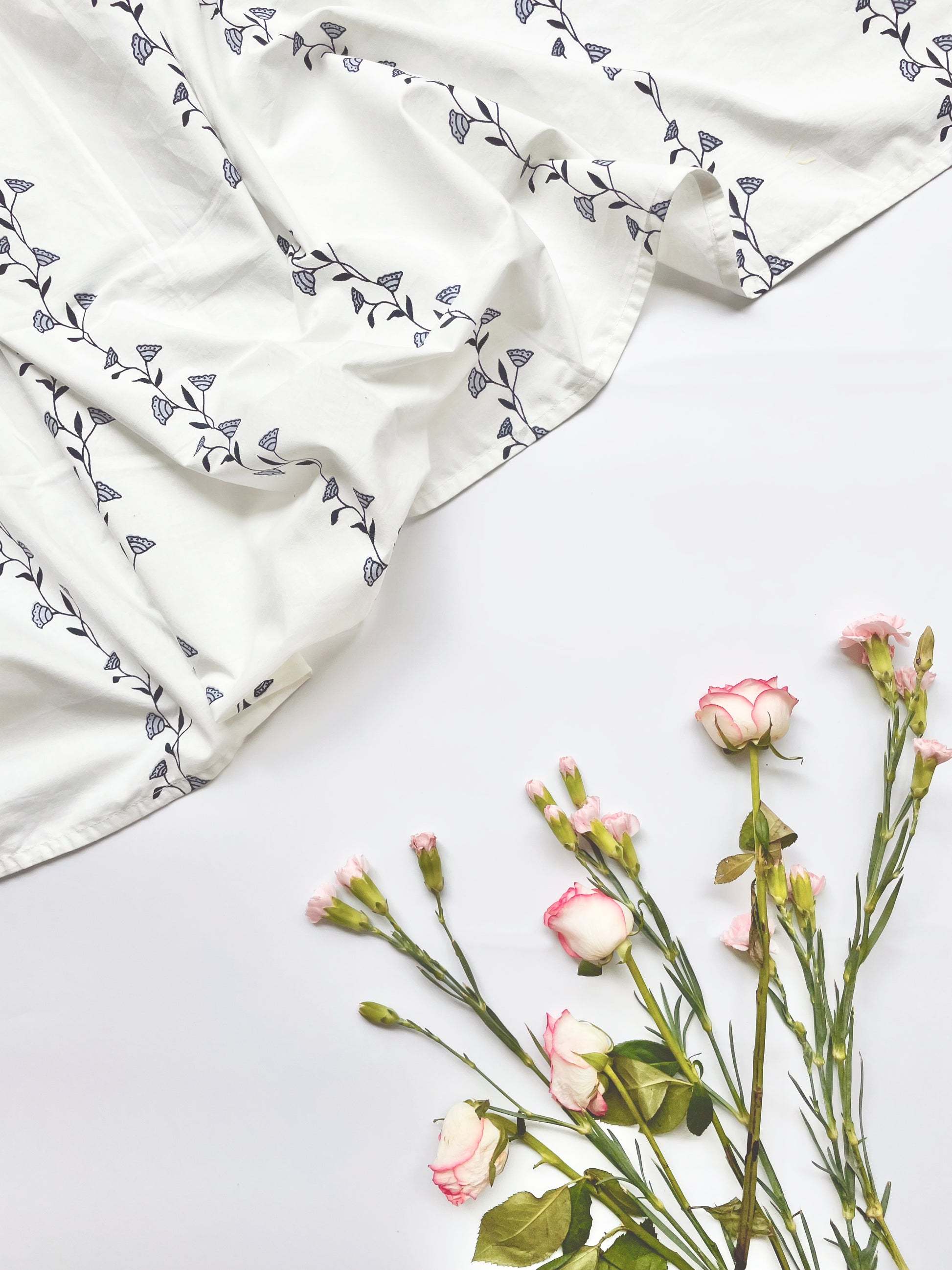 Bougainvillea Bedsheet and Pillow Covers