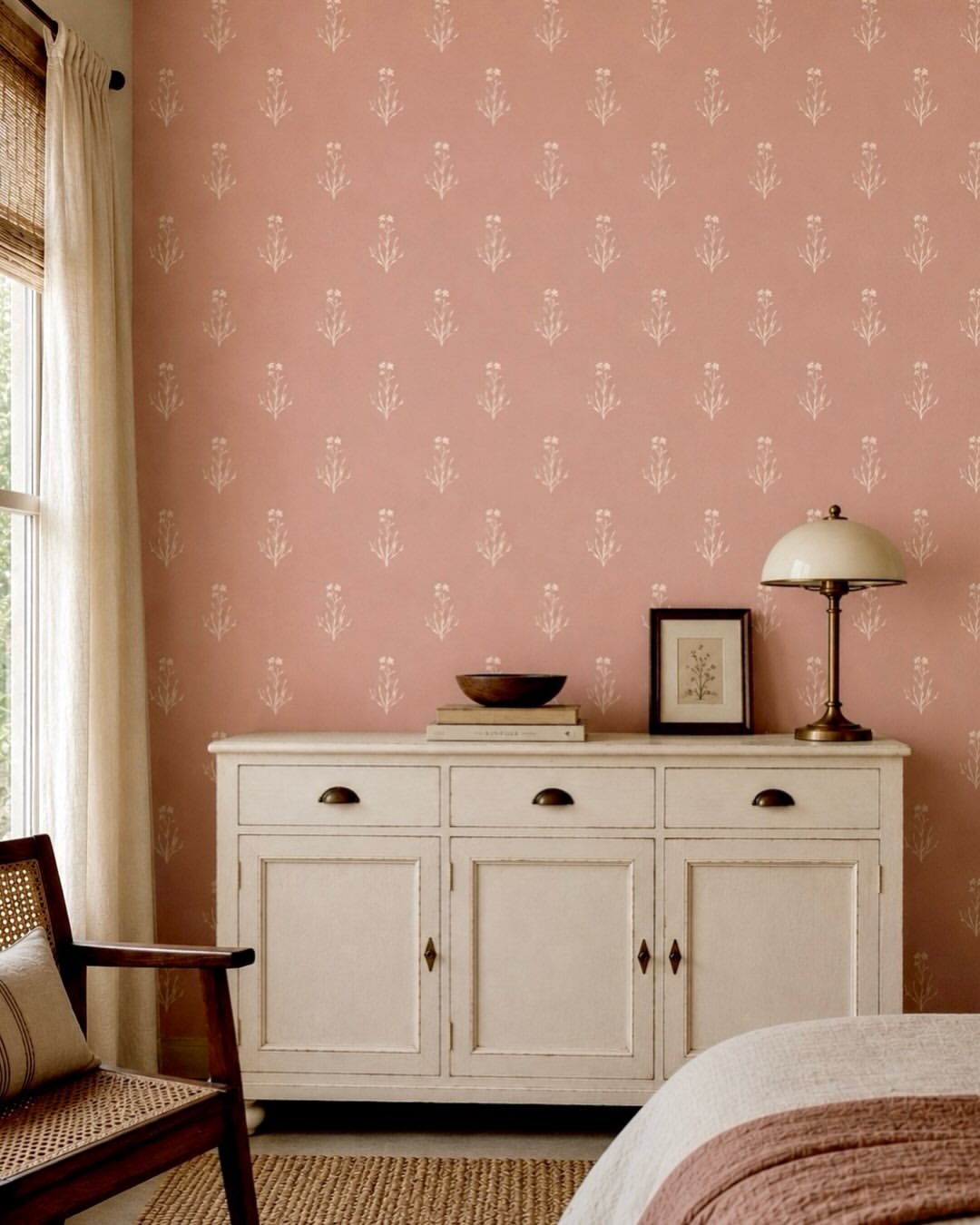 Bouquet Wallpaper, Pink