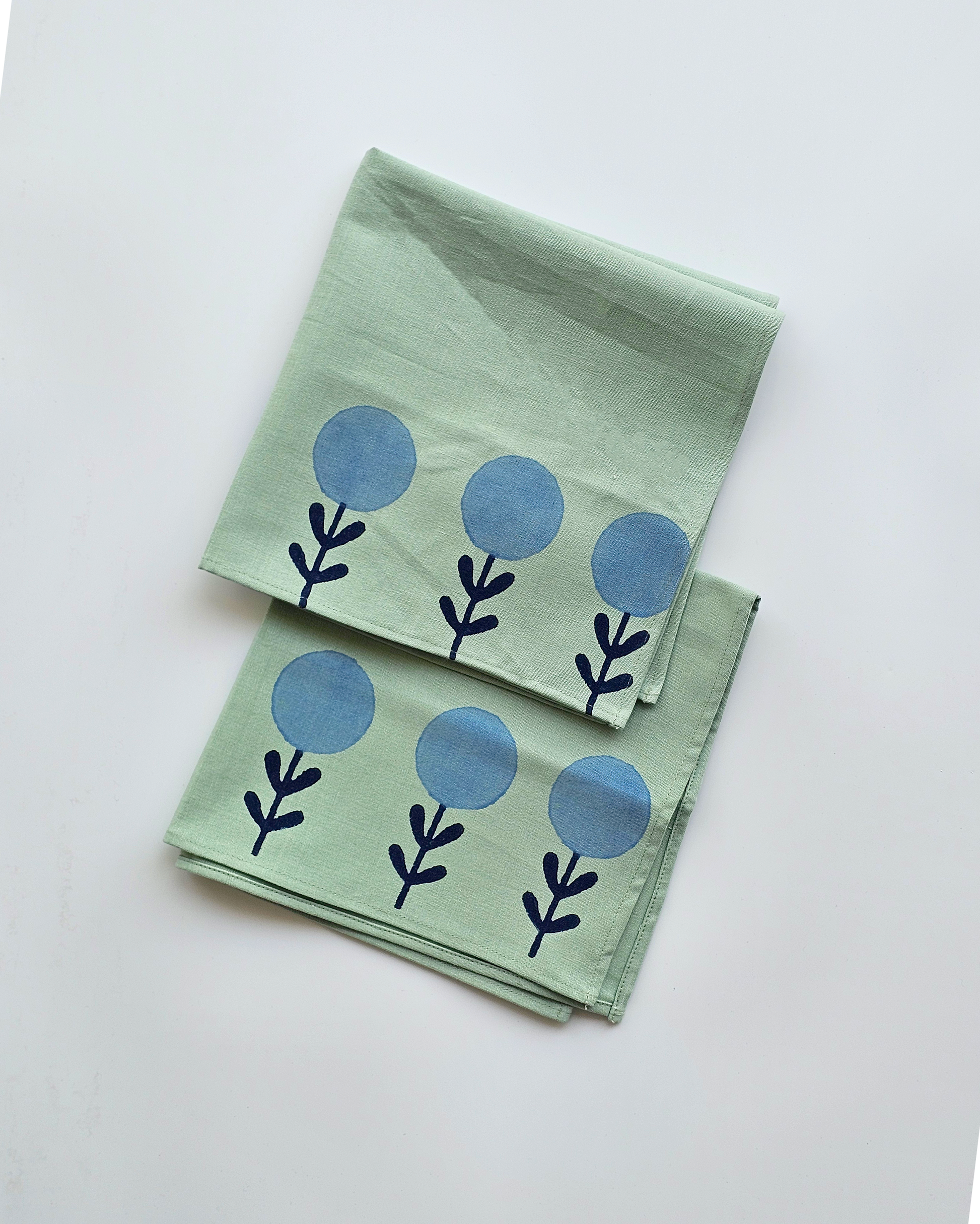 Kadam Napkins, Navy Blue ( Set of 2)