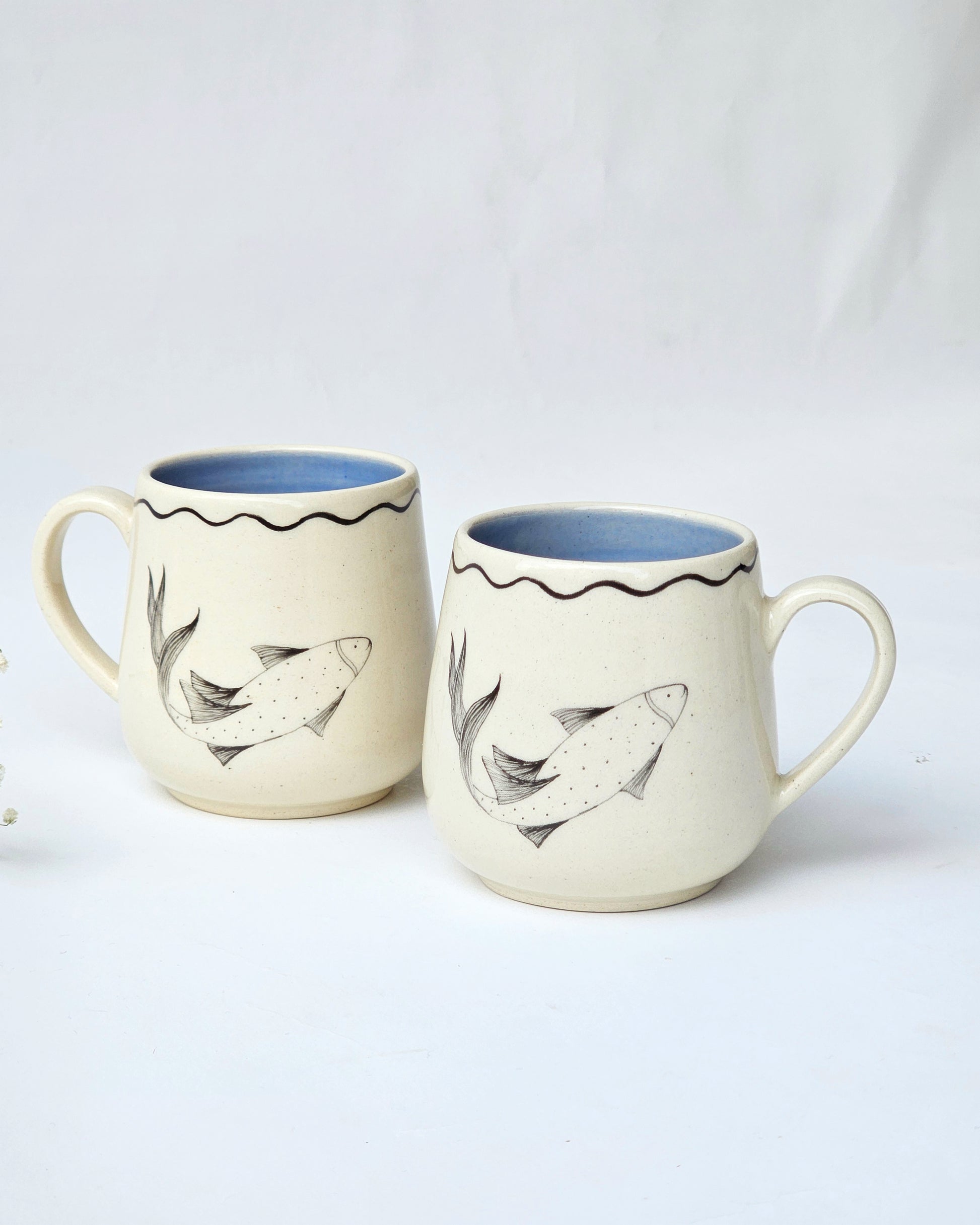 Koi fish Coffee Mug, Blue (1 Piece)