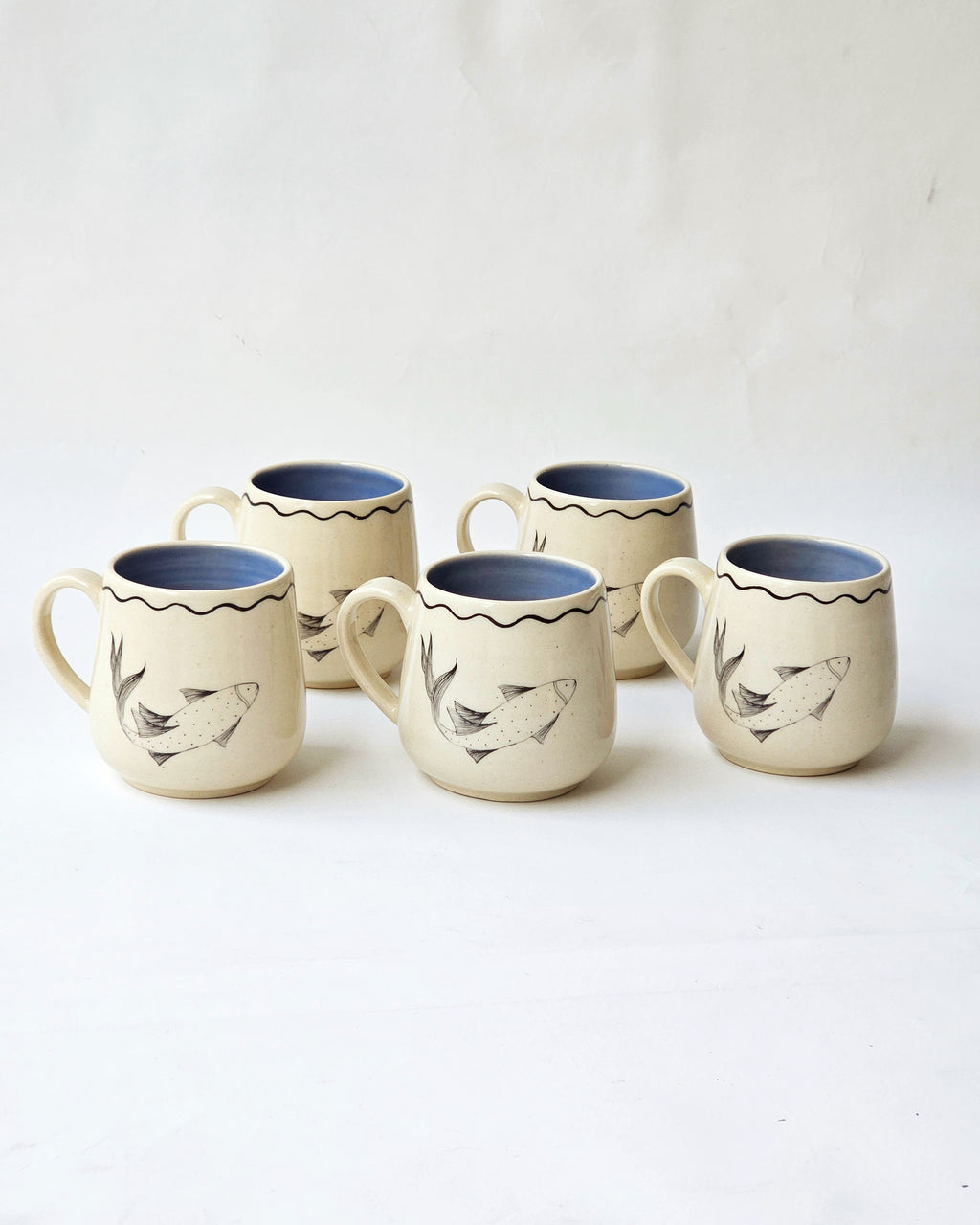 Koi fish Coffee Mug, Blue (1 Piece)