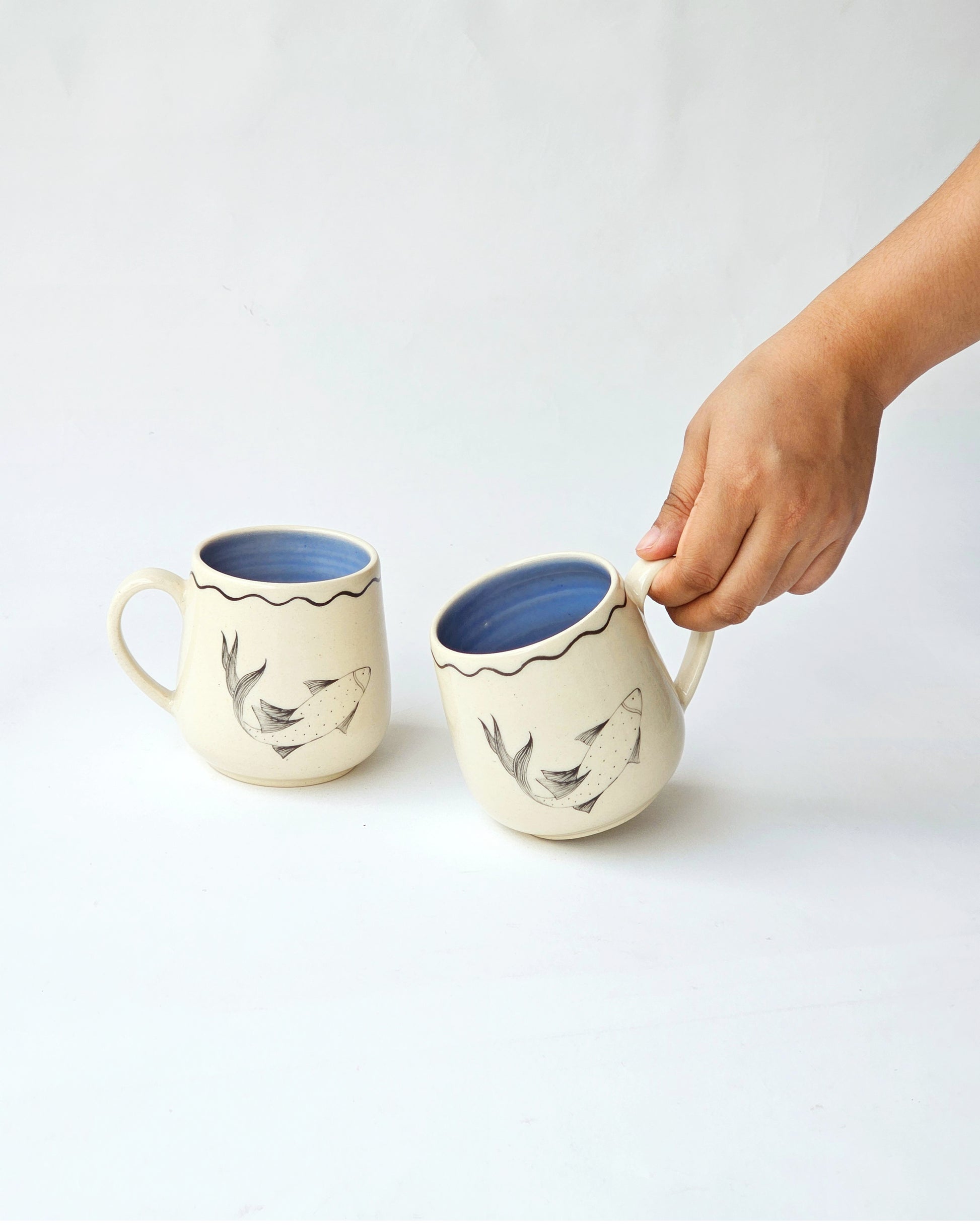 Koi fish Coffee Mug, Blue (1 Piece)