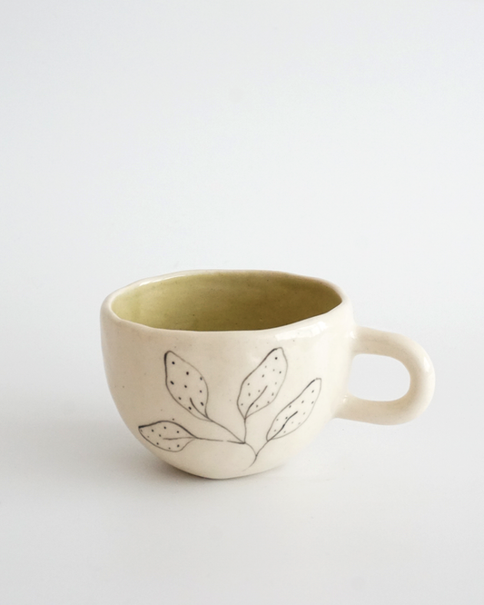 Leafy Teacup, Olive