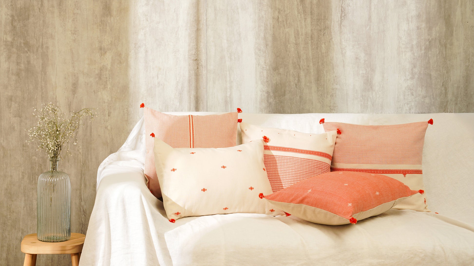 Sunset Cushion Cover, Apricot ( 16"x16" )