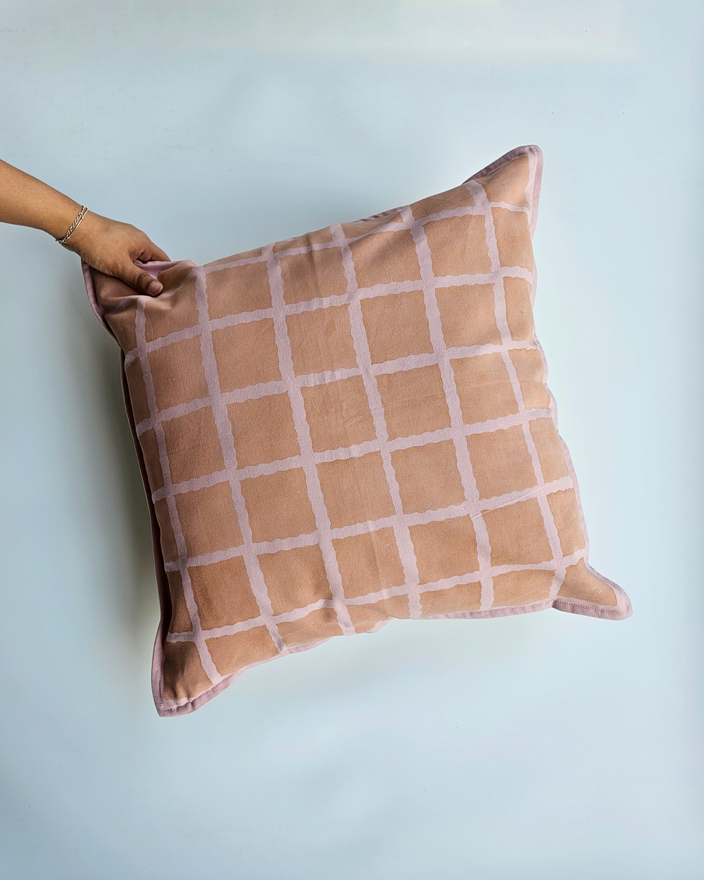 Mati Cushion Cover, Brown( 20"x20" )