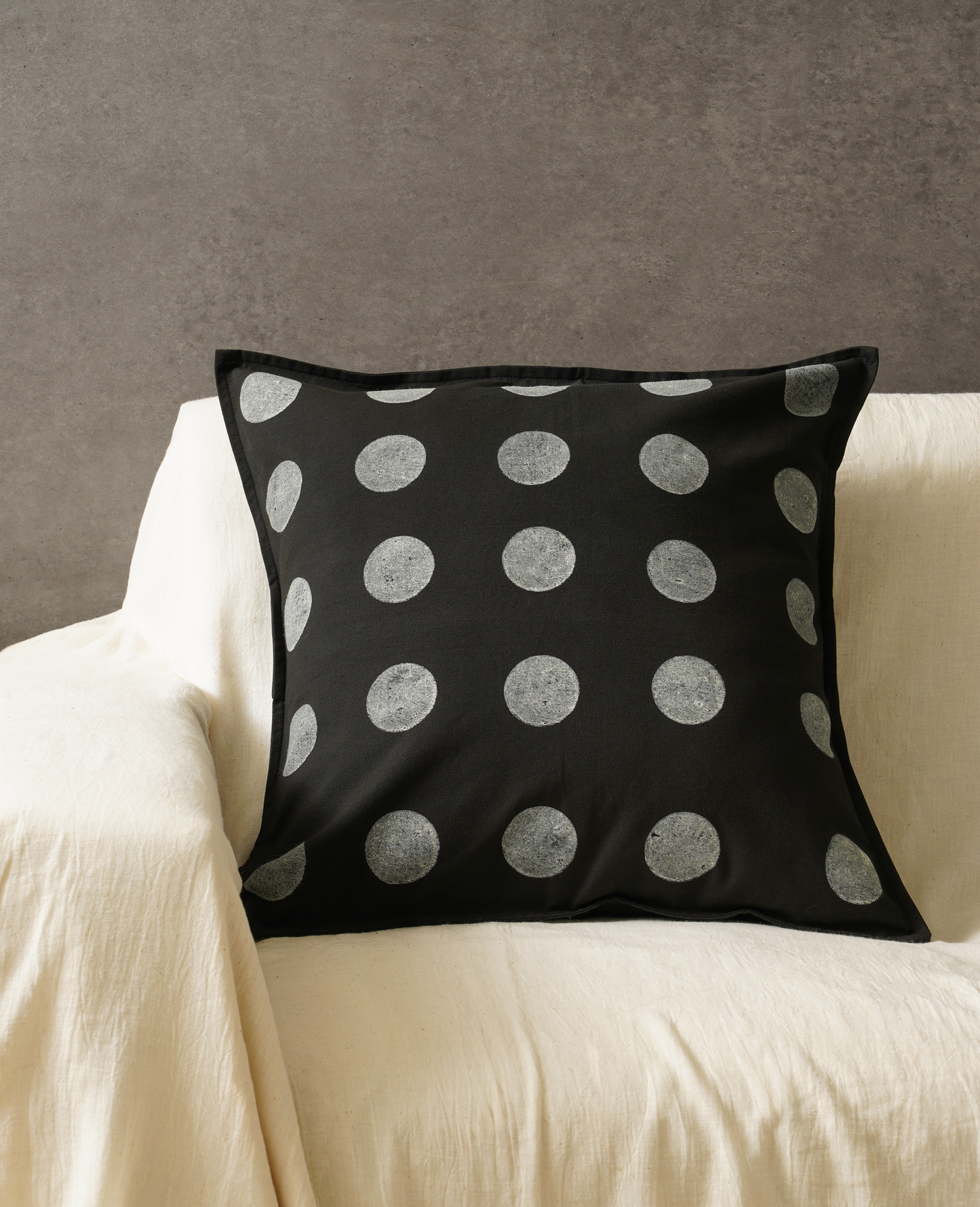 Moon Cushion Cover,Black (20” X 20”)