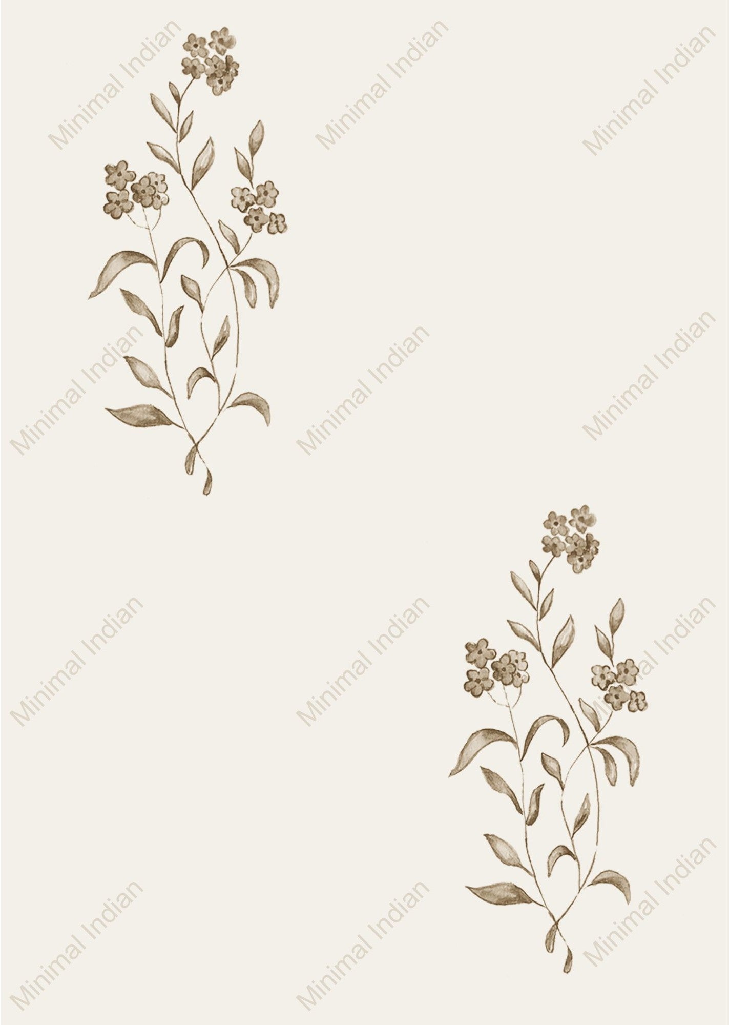 Cicely Wallpaper, Ochre