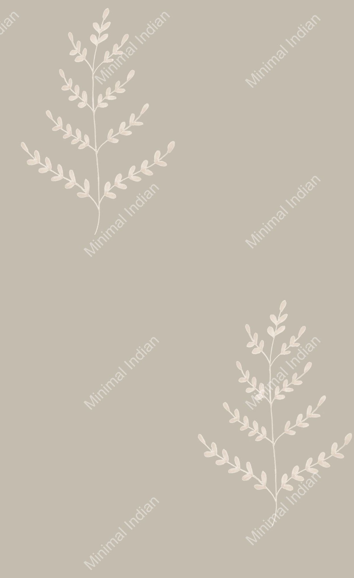 Ferns Wallpaper, Beige