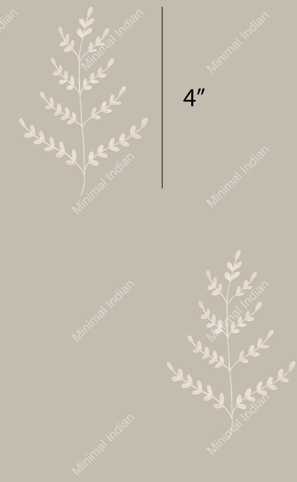 Ferns Wallpaper, Beige