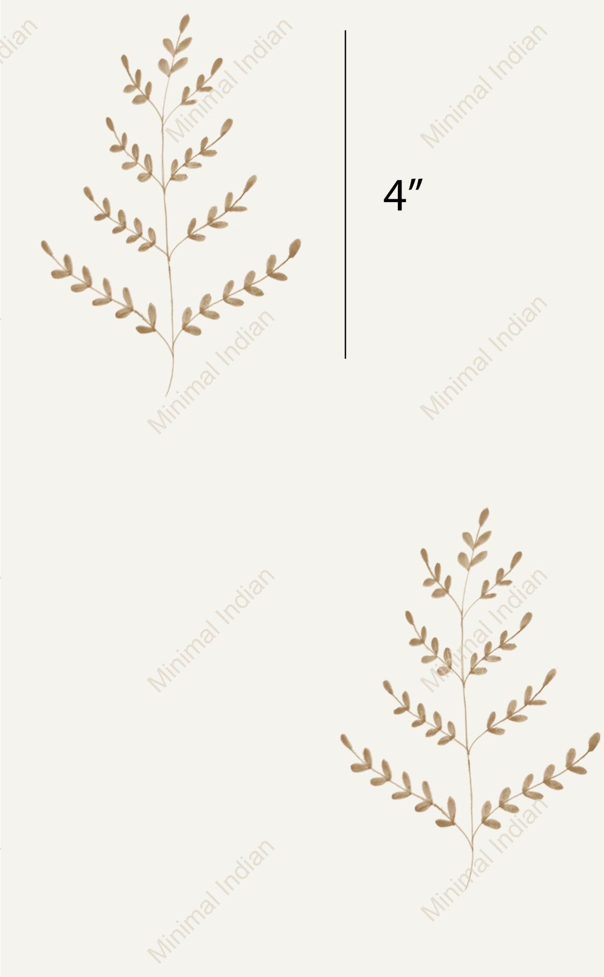 Ferns Wallpaper, Rust