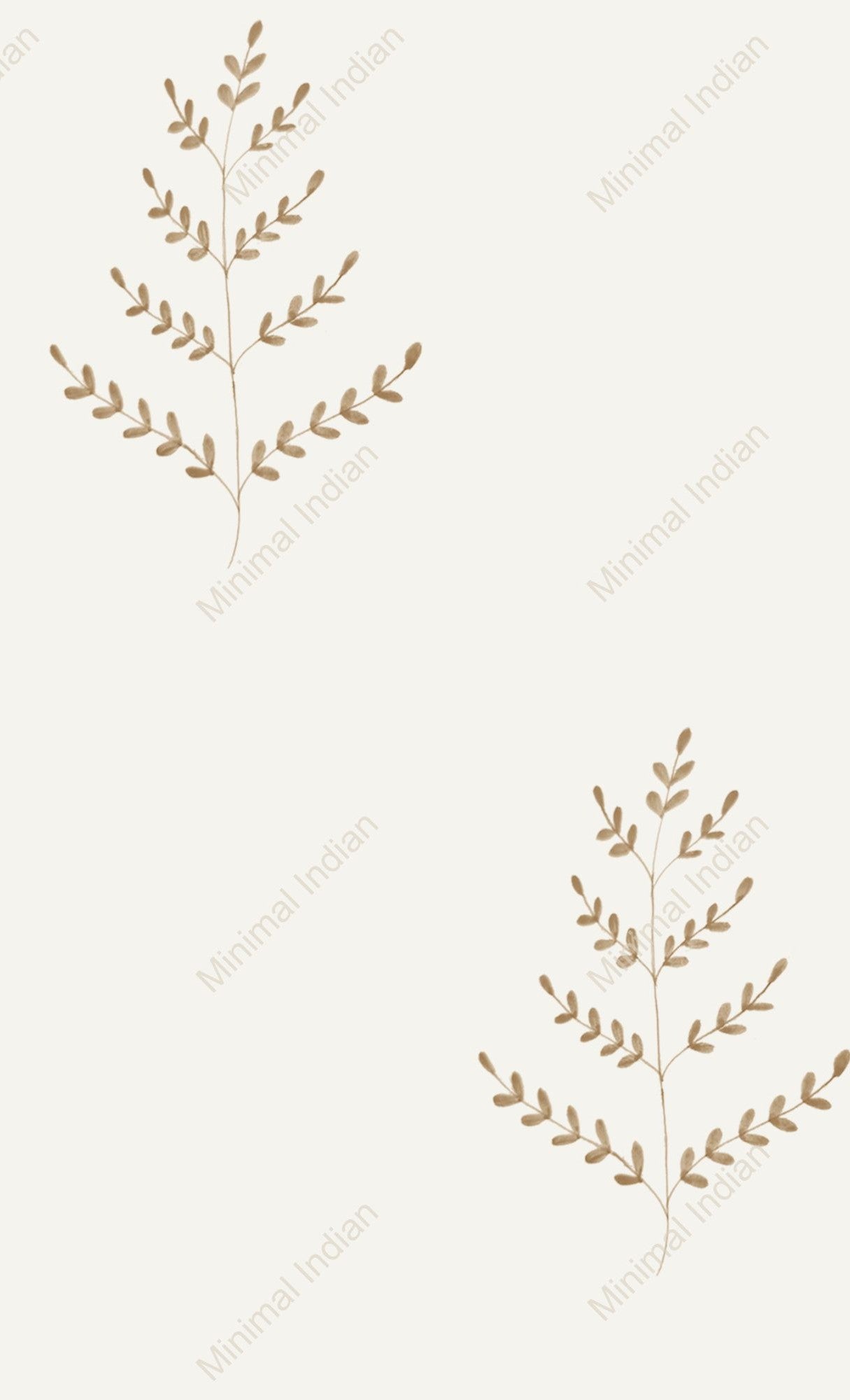 Ferns Wallpaper, Rust