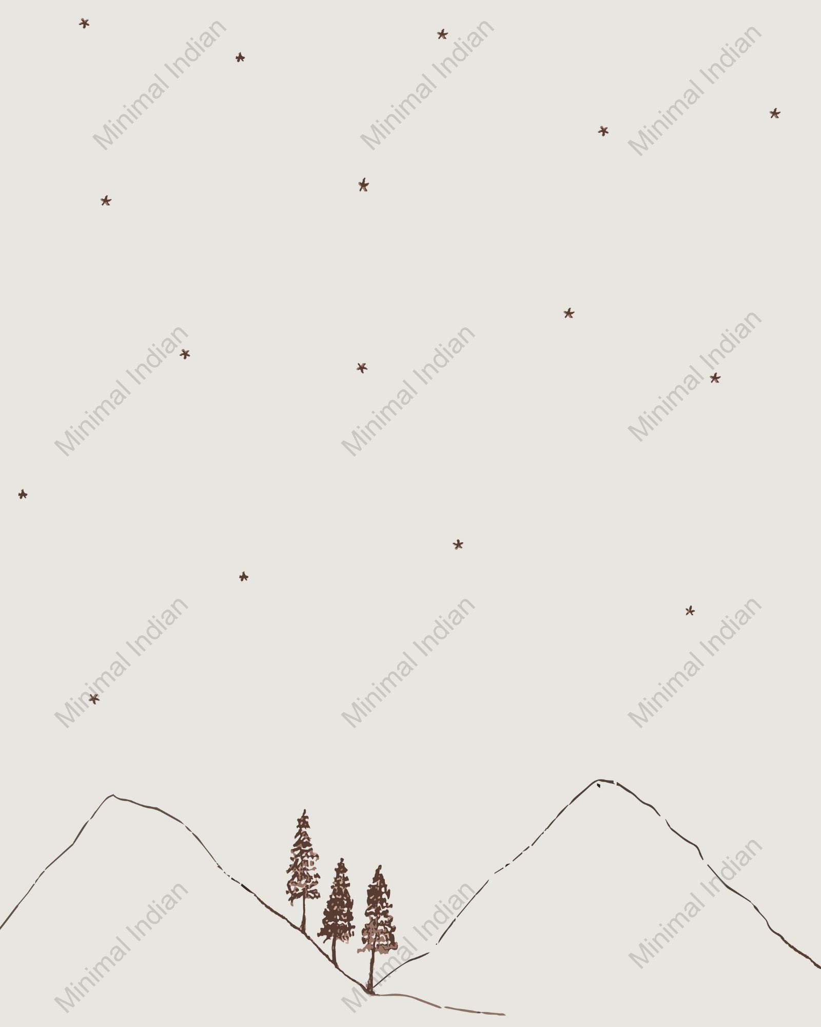 Hills and Wildflower Wallpaper