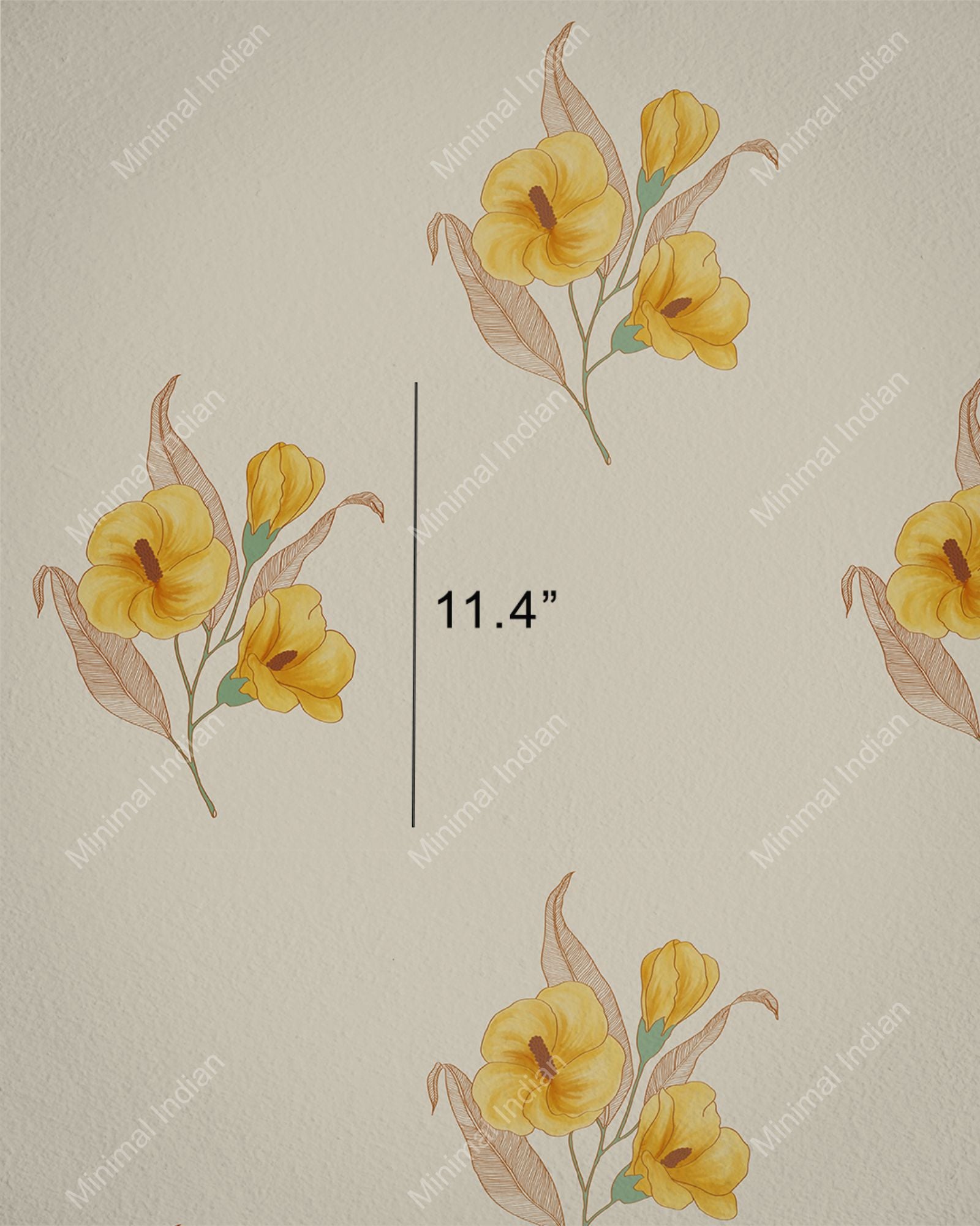 Frangipani (plumeria) floral wallpaper with soft, hand-drawn blossoms on a neutral base.