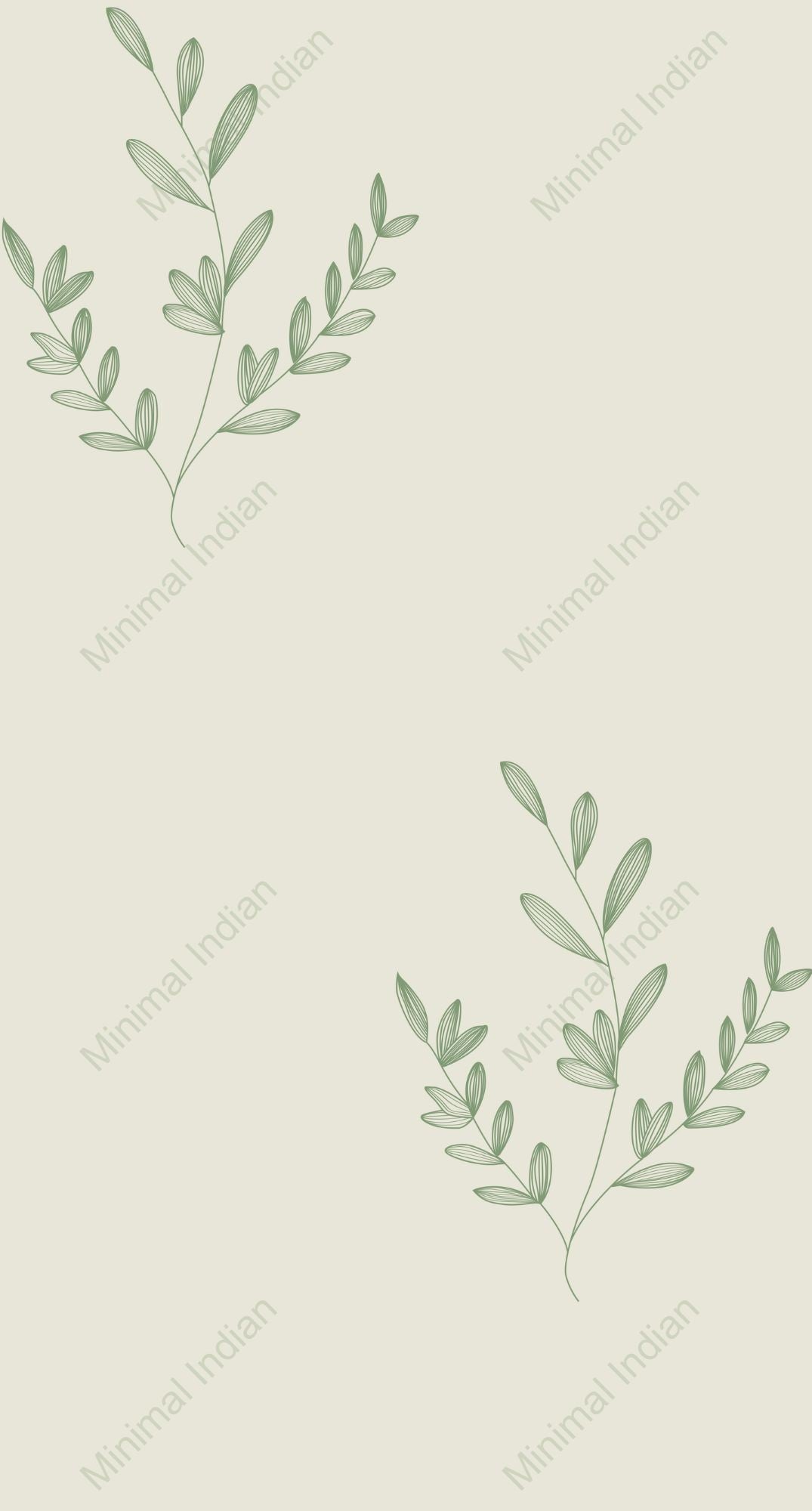 Mistletoe sprig wallpaper with clustered berries and leaves in a light, repeating pattern