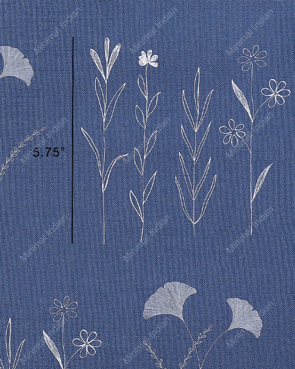 Mixed wildflower wallpaper with assorted hand-illustrated blooms and foliage in gentle tones.