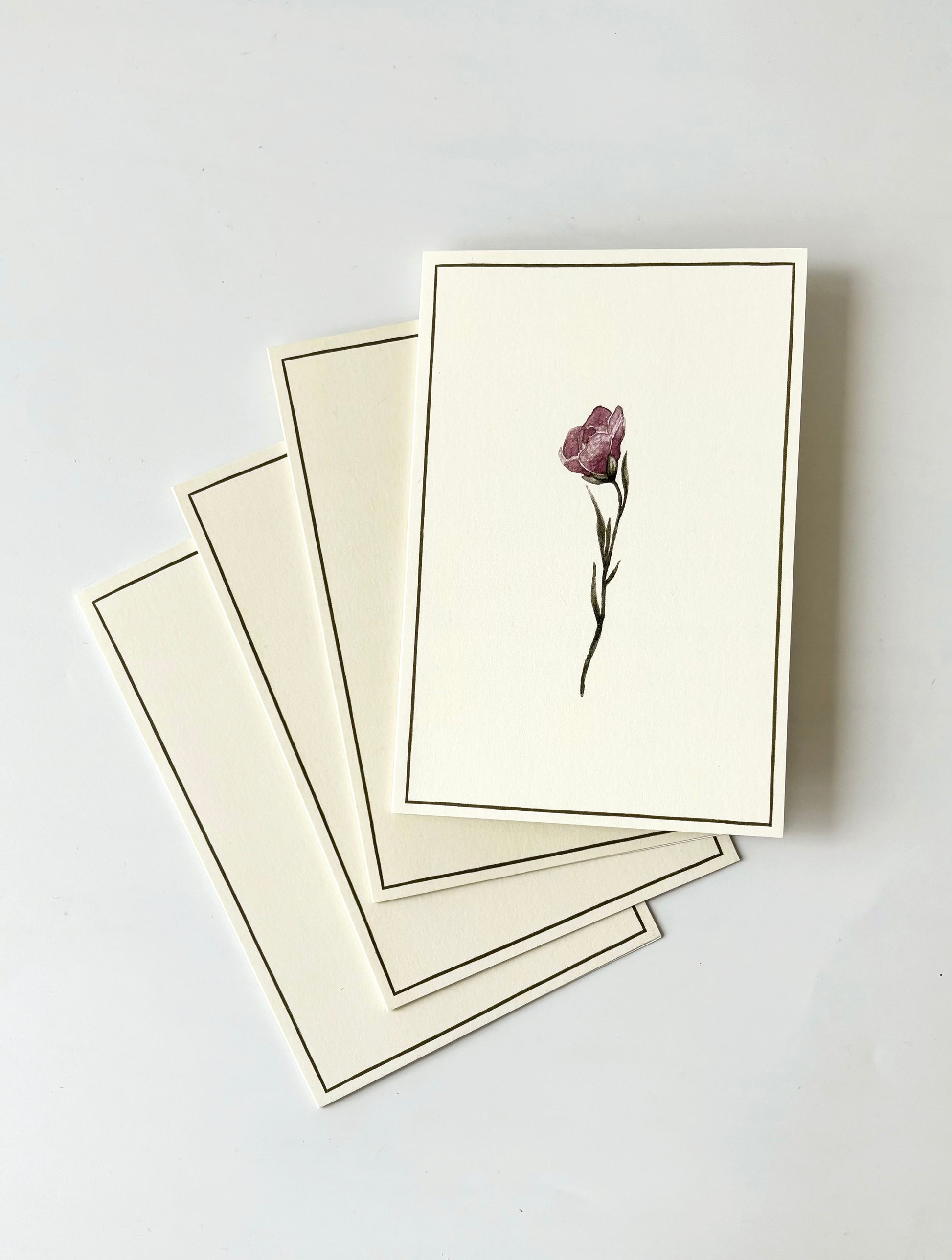 Purple Rose Greeting Cards (Set of 4)