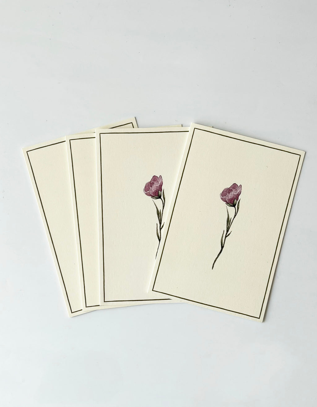 Purple Rose Greeting Cards (Set of 4)