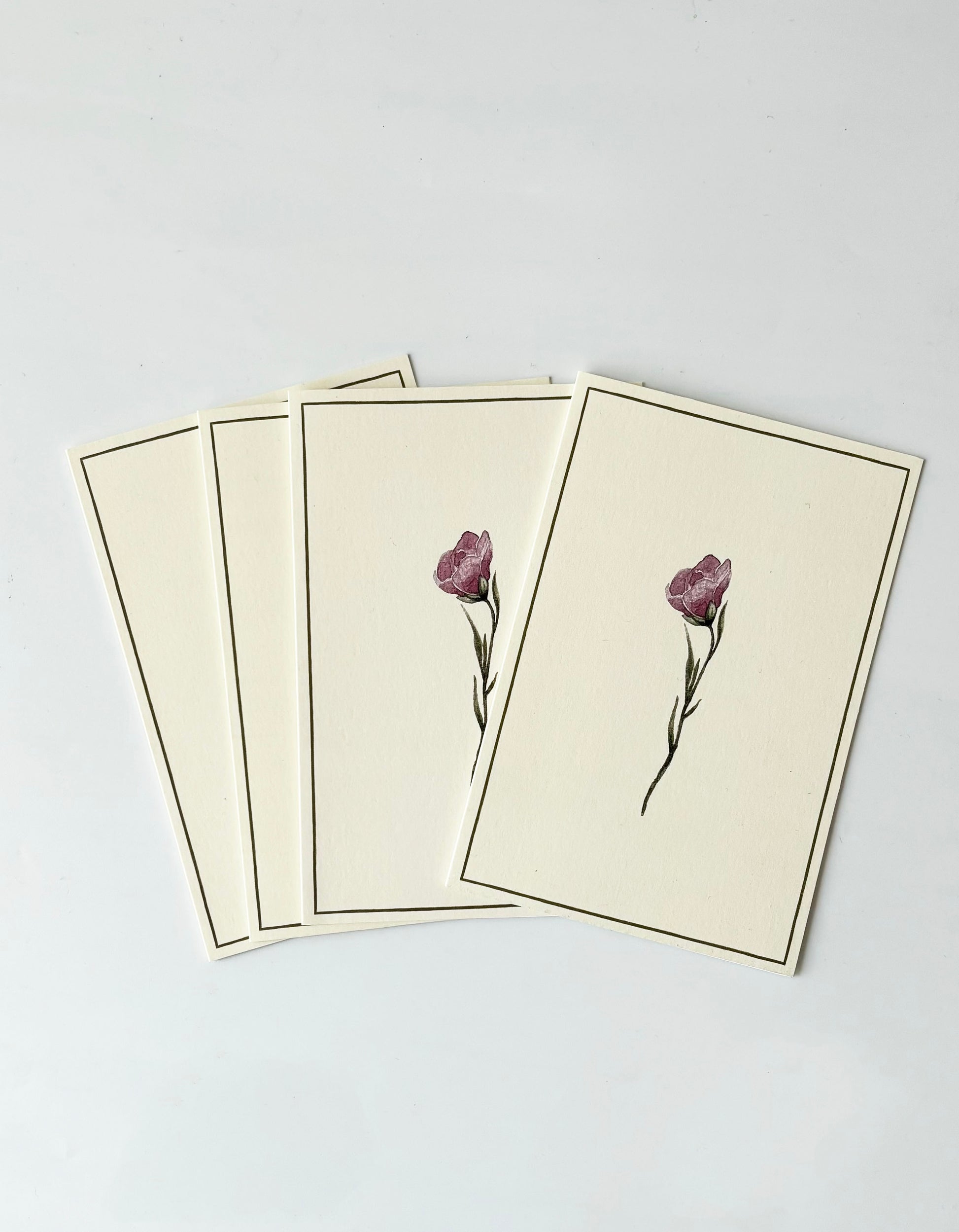 Purple Rose Greeting Cards (Set of 4)