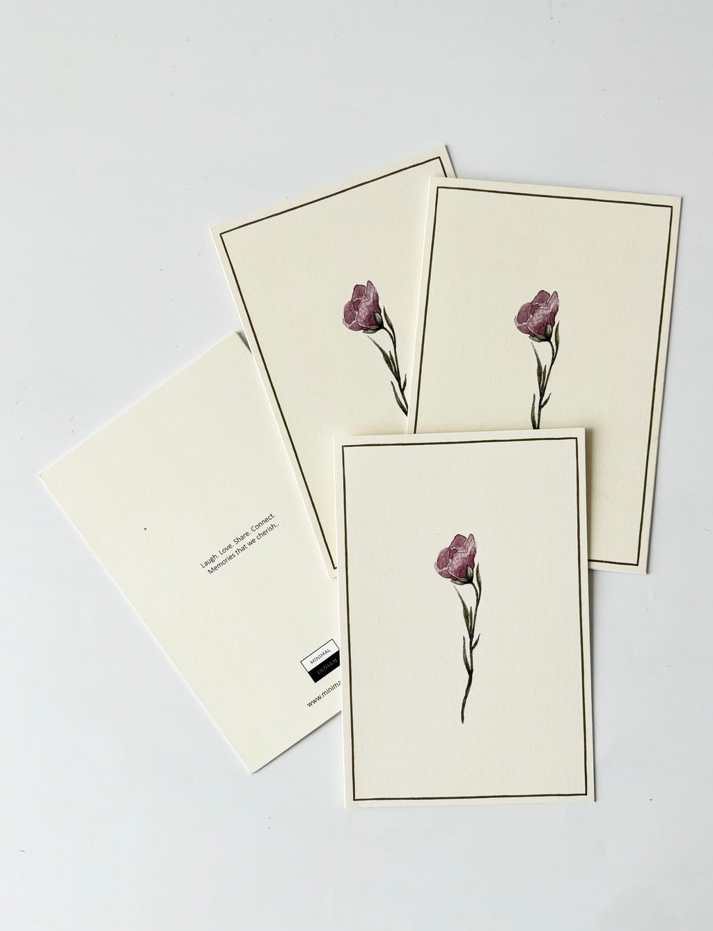 Purple Rose Greeting Cards (Set of 4)