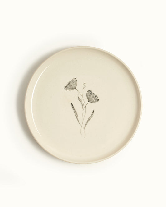 Poppy Quarter Plates (Set of 2)