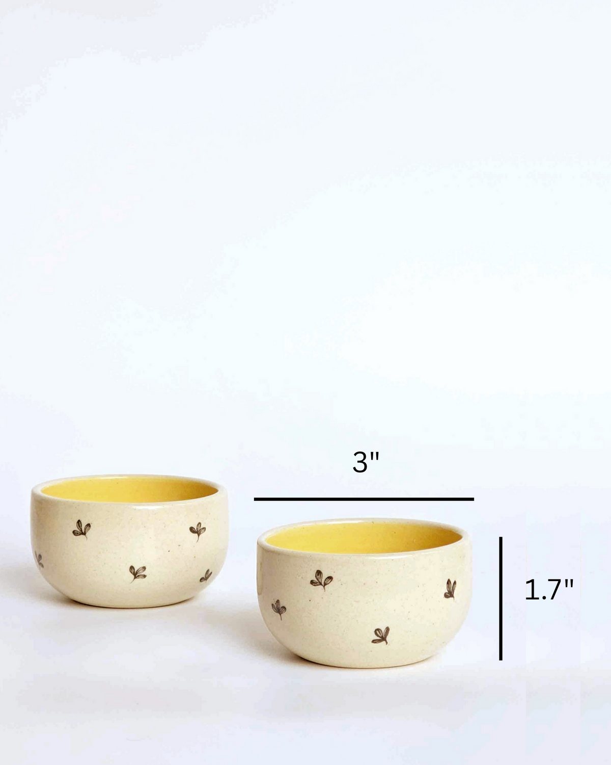 Bela Pinch Bowls,Mustard (Set of 2)