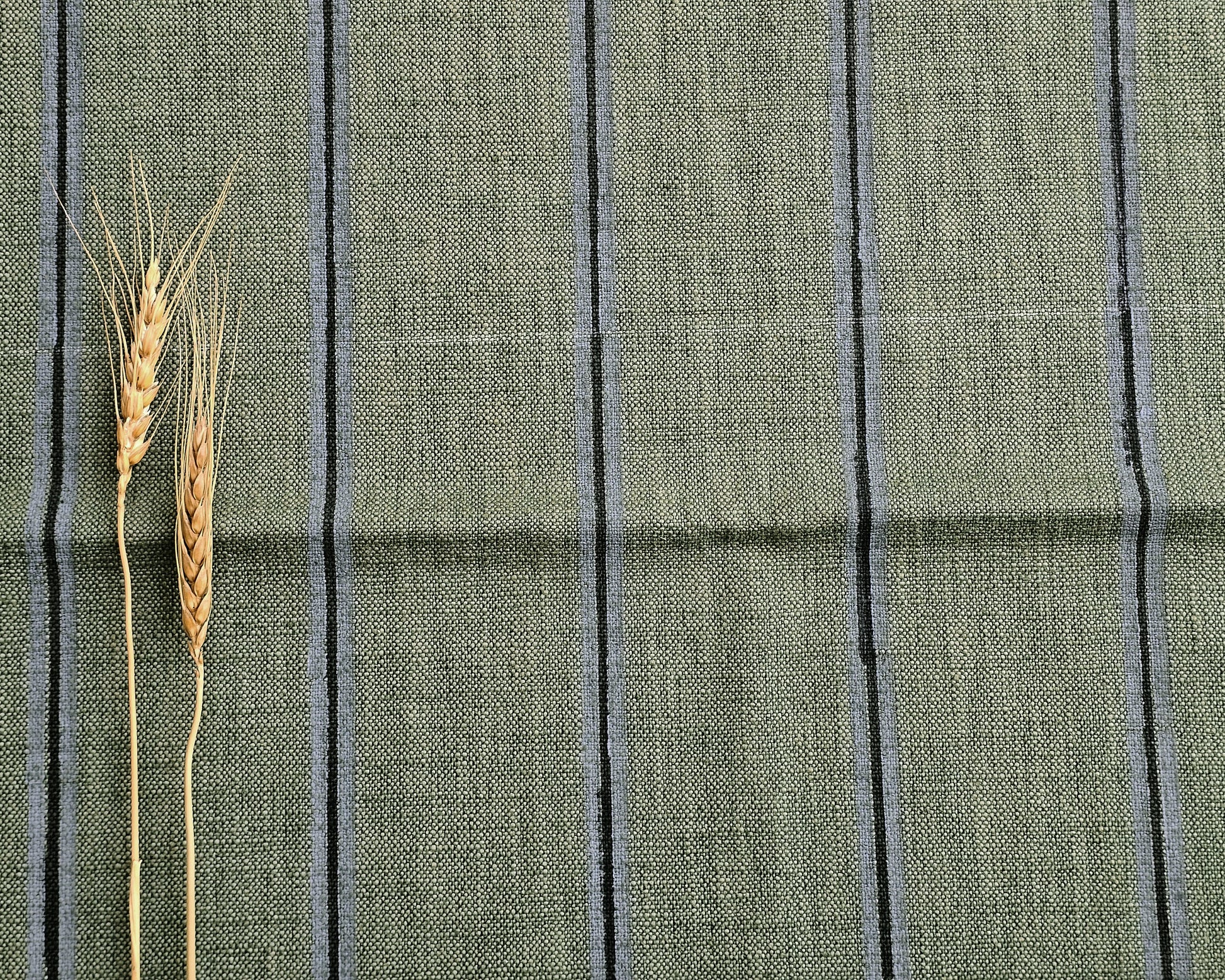 Pinstripe Fabric, Green