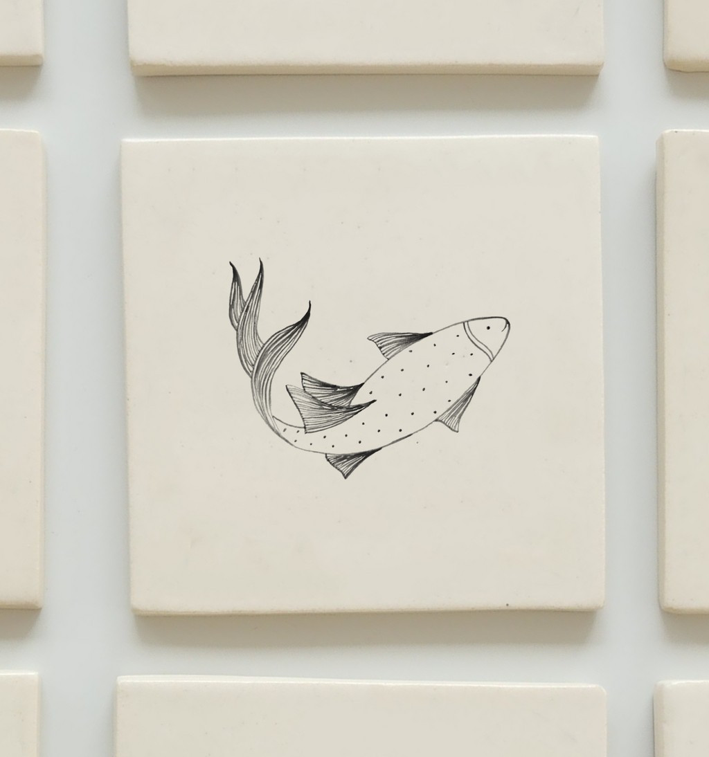 Koi Fish Tile (4"X4")