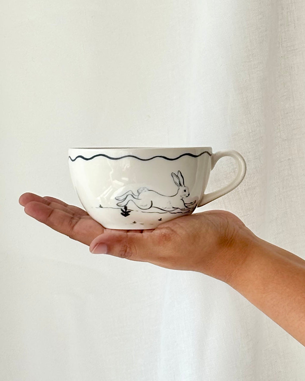 Blue Rabbit Mugs Blue (Set of 2)