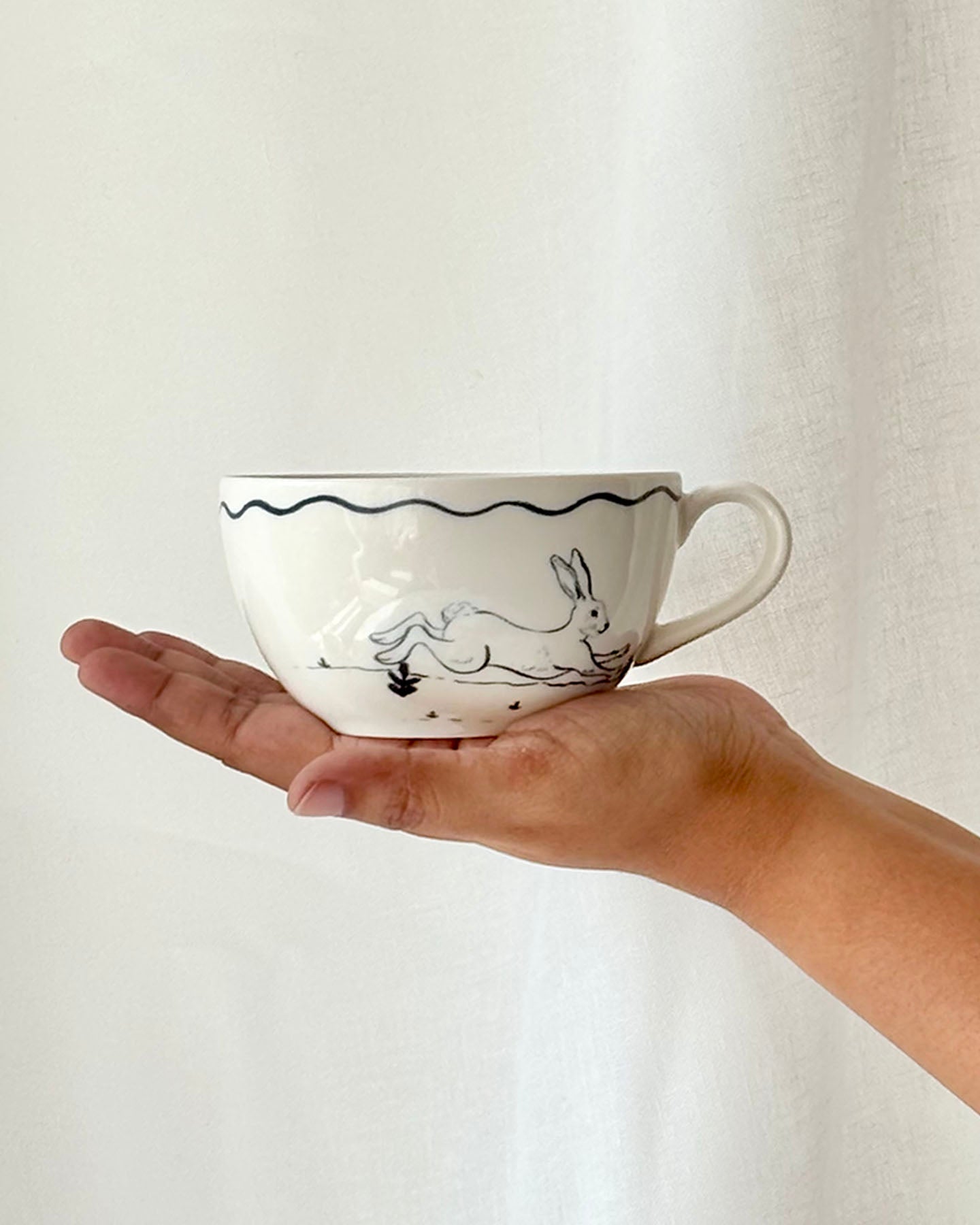 Blue Rabbit Mugs Blue (Set of 2)