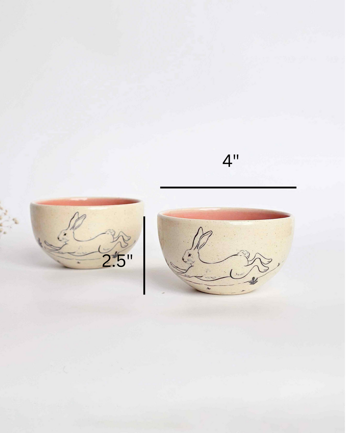 Rabbit Soup Bowls, Peach (Set of 2)
