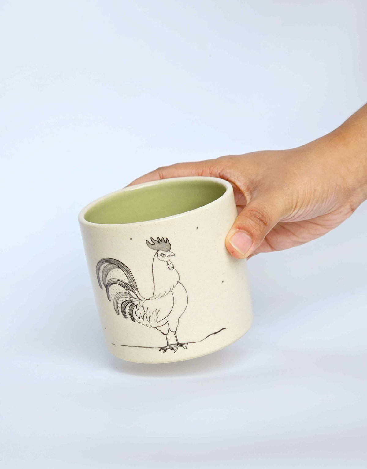 Rooster Pen Stand Olive (1 Piece)