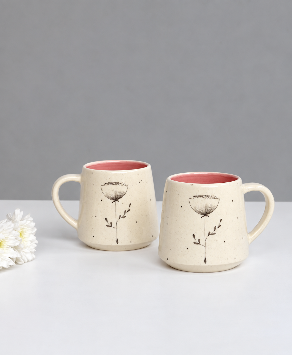 Carnation Coffee Mug, Pink ( 1 Piece)