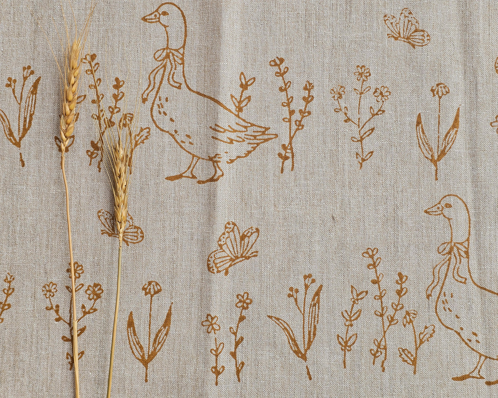 Sunny Duck Fabric, Ochre
