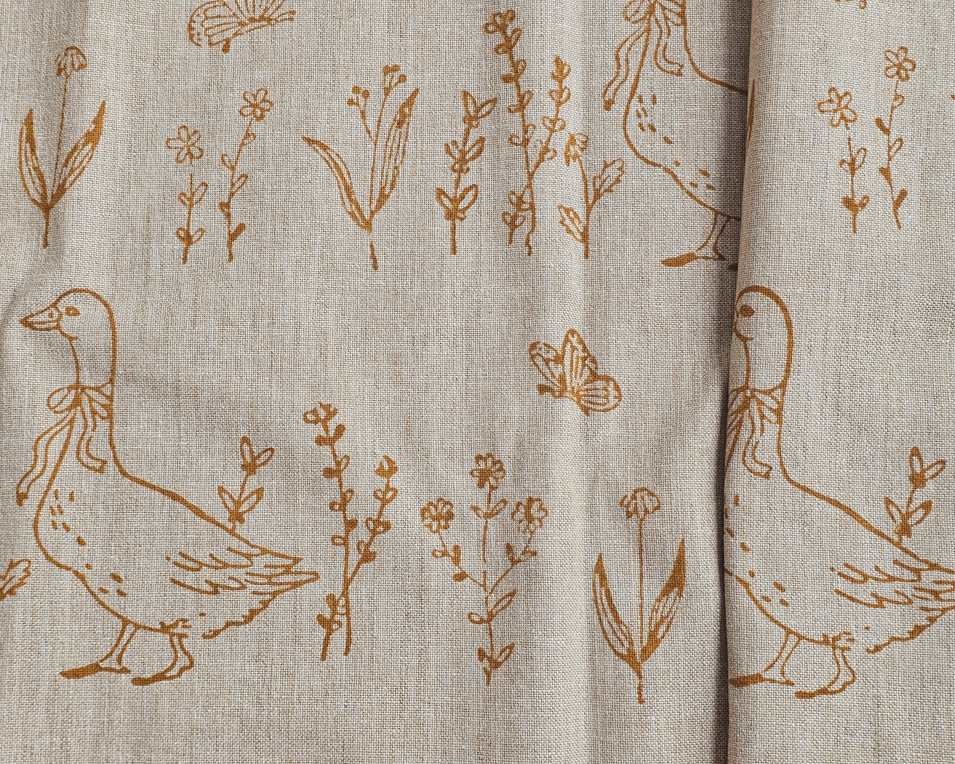 Sunny Duck Fabric, Ochre