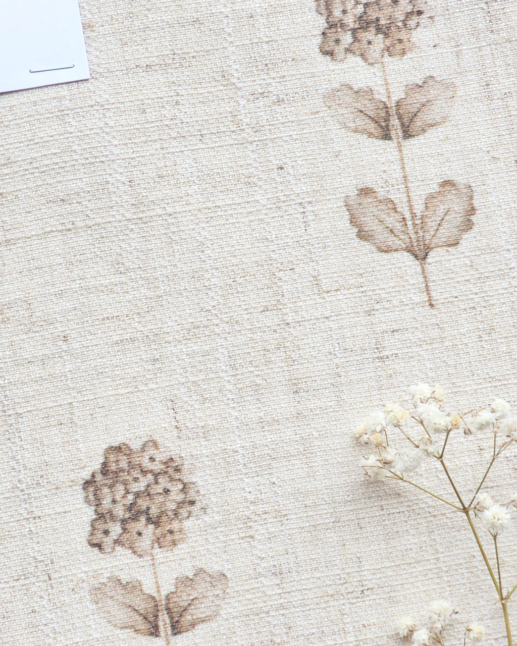 French Flora Fabric, Brown