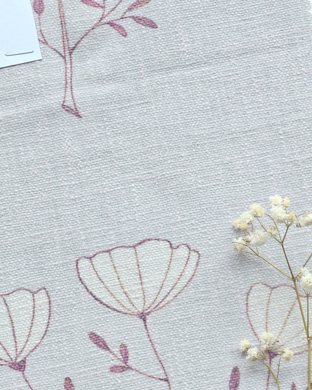 Poppy Fabric, Grey