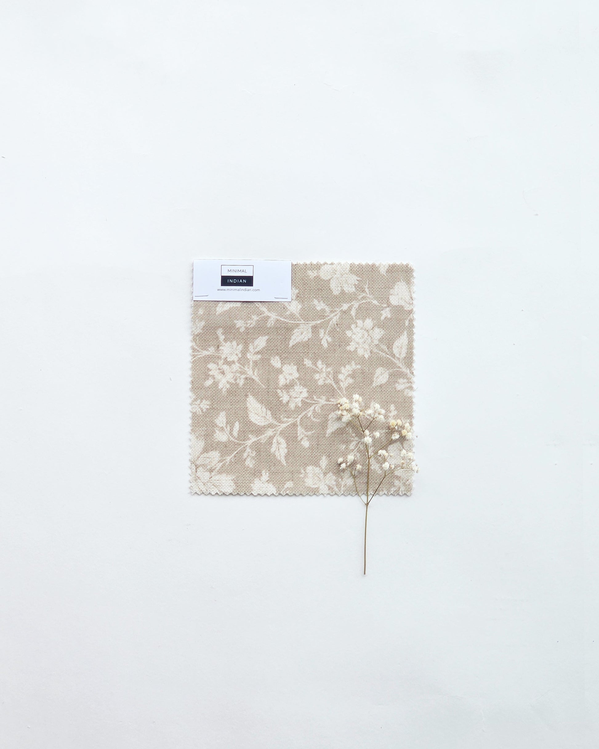 Zinnia Fabric, Light brown