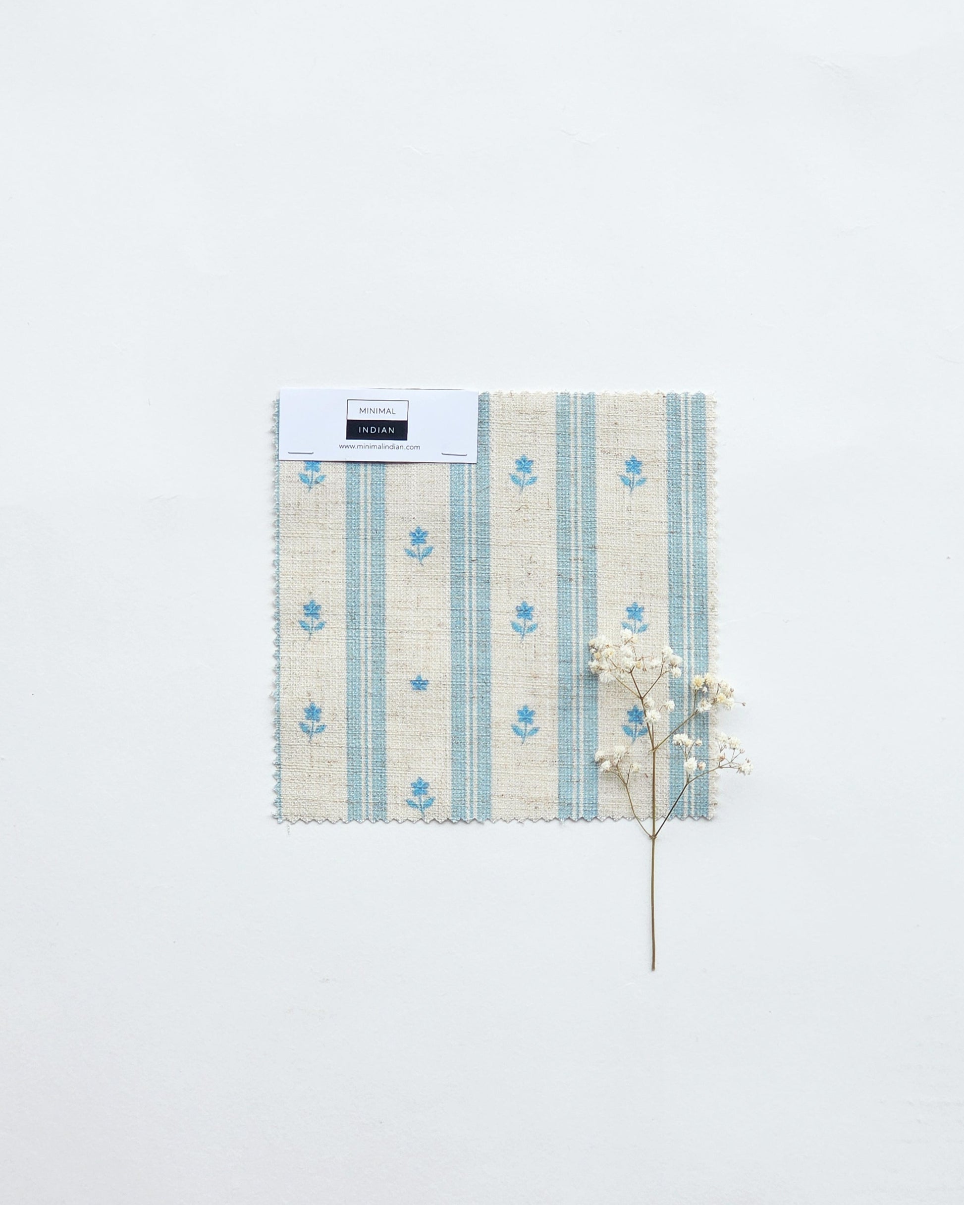 Rosette Fabric, Blue