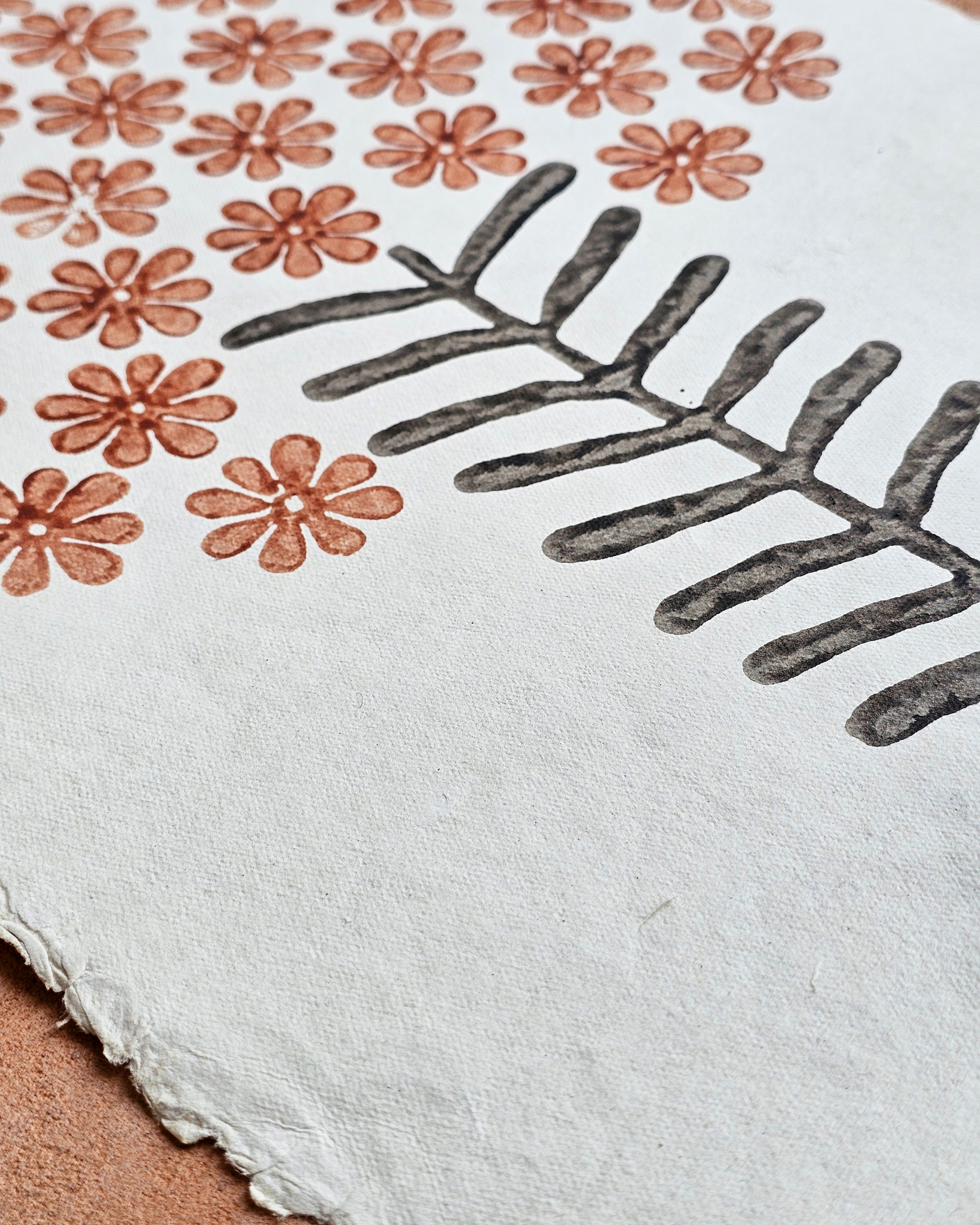 Bagh Art Print On Handmade Cotton Paper (Width: 12.2" Height : 16") (Copy)